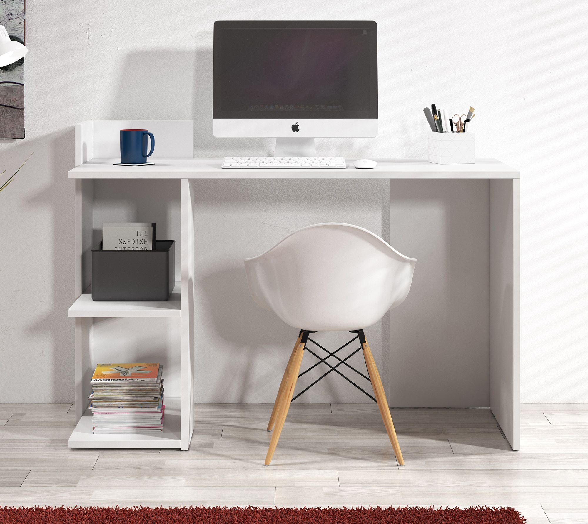 Pierre - Bureau - Wit - 120x52 cm
