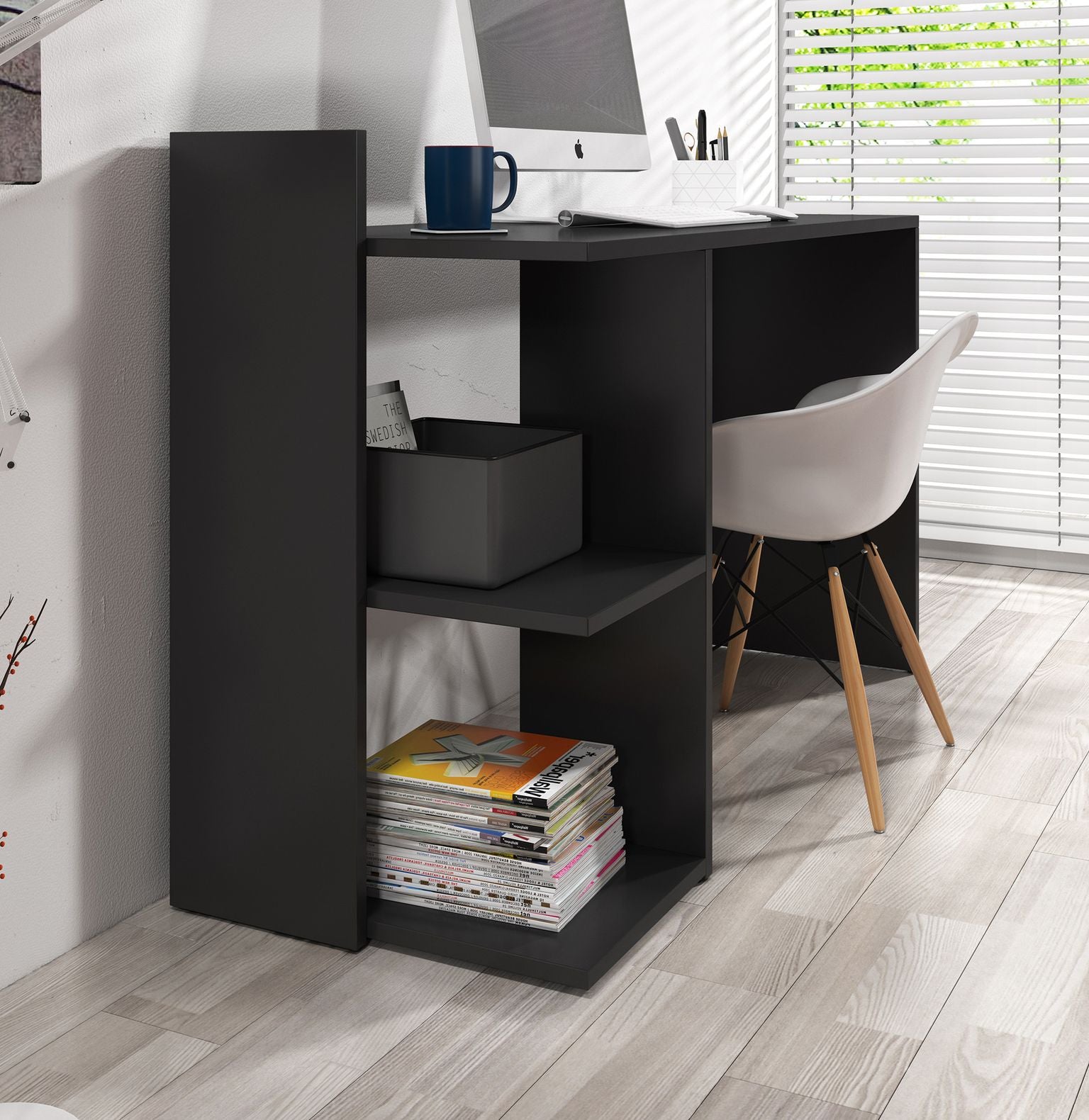 Pierre - Bureau - Zwart - 120x52 cm