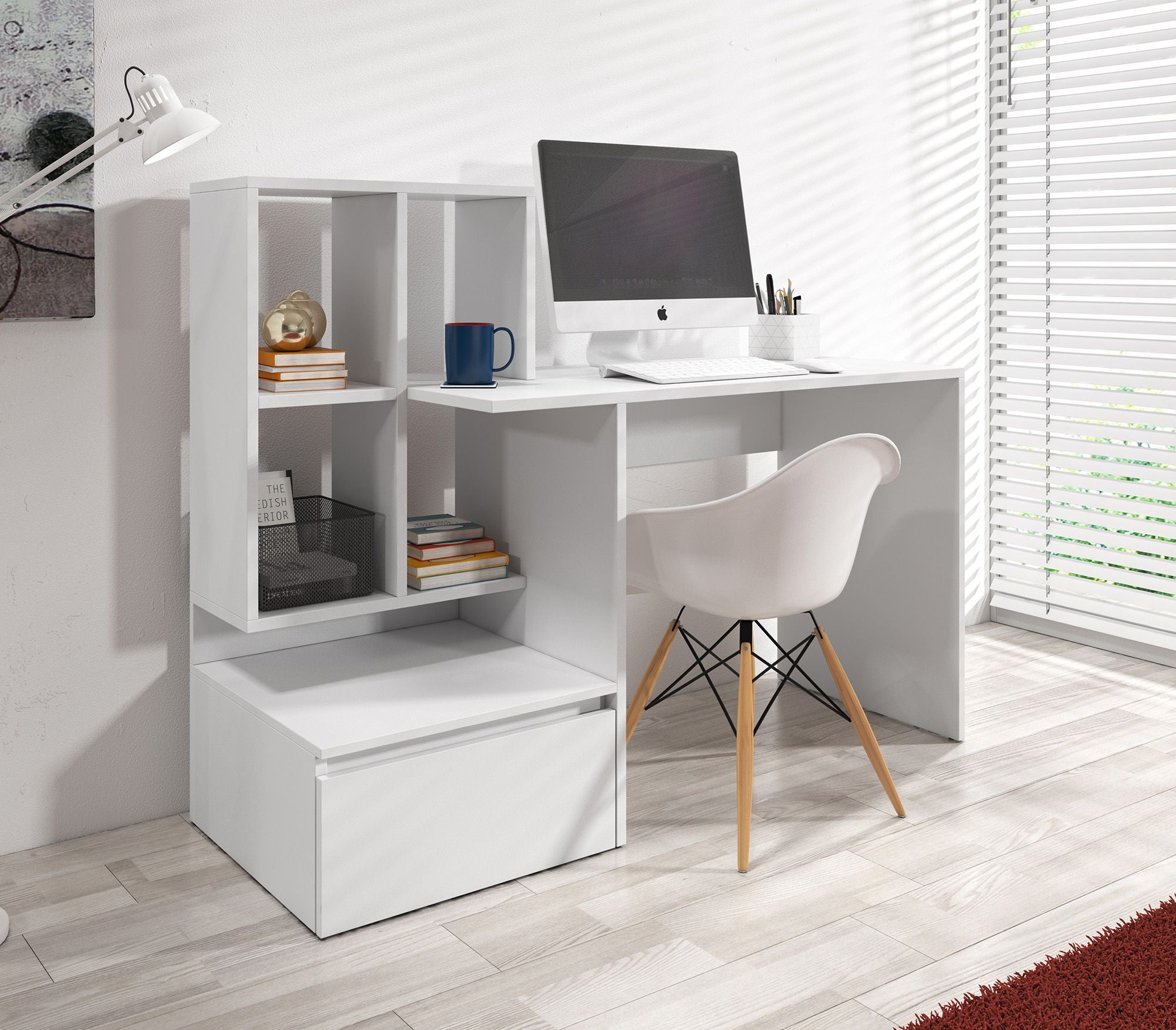 Pierre 2 - Bureau - Wit - 145x52 cm