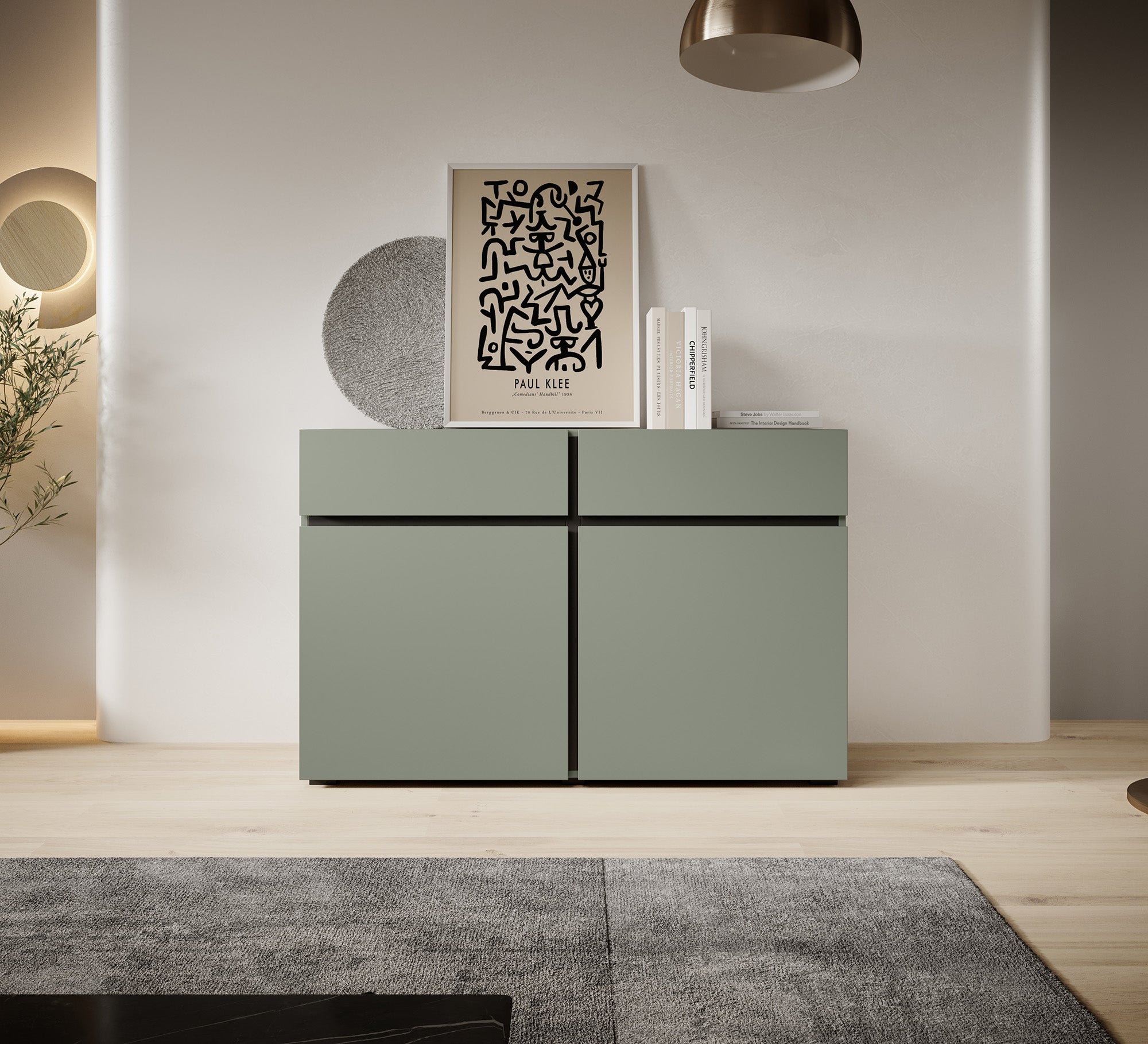 Cainan - Dressoir - Groen - 119x40x78 cm