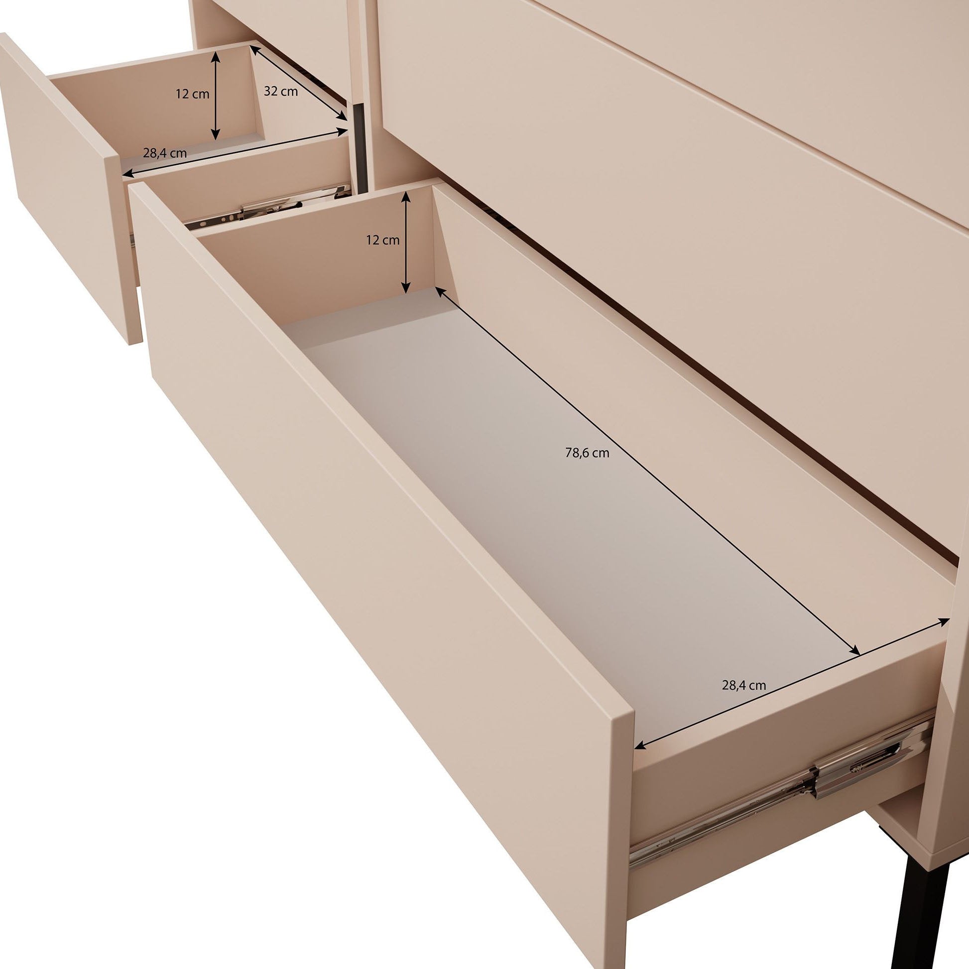 Desert - Ladekast - Beige - 137x40x81 cm