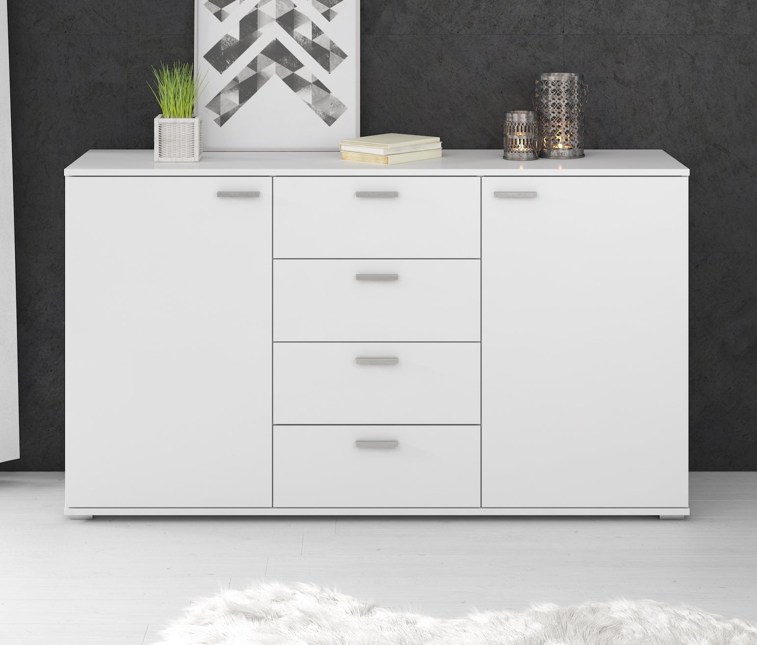 Dento - Dressoir - Wit - 150x40x85 cm