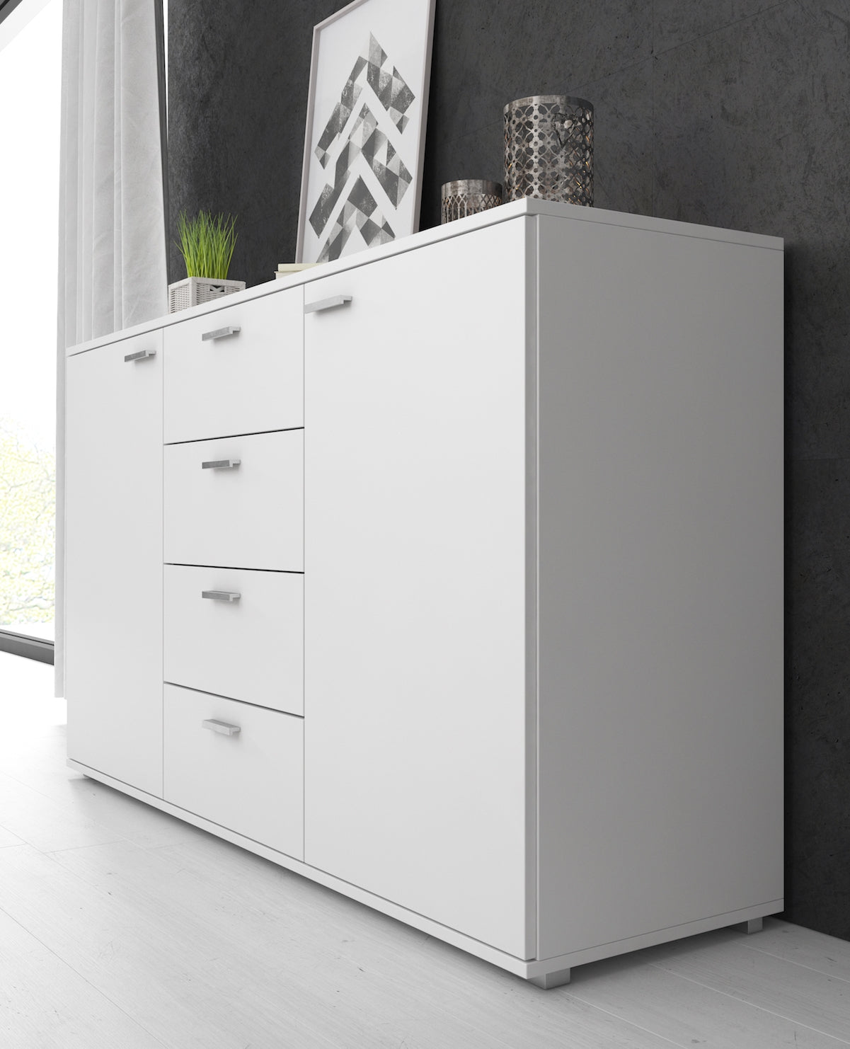 Dento - Dressoir - Wit - 150x40x85 cm