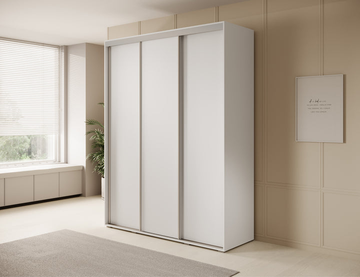 Dreamer - Kledingkast met schuifdeuren - Wit - 180x60x235 cm