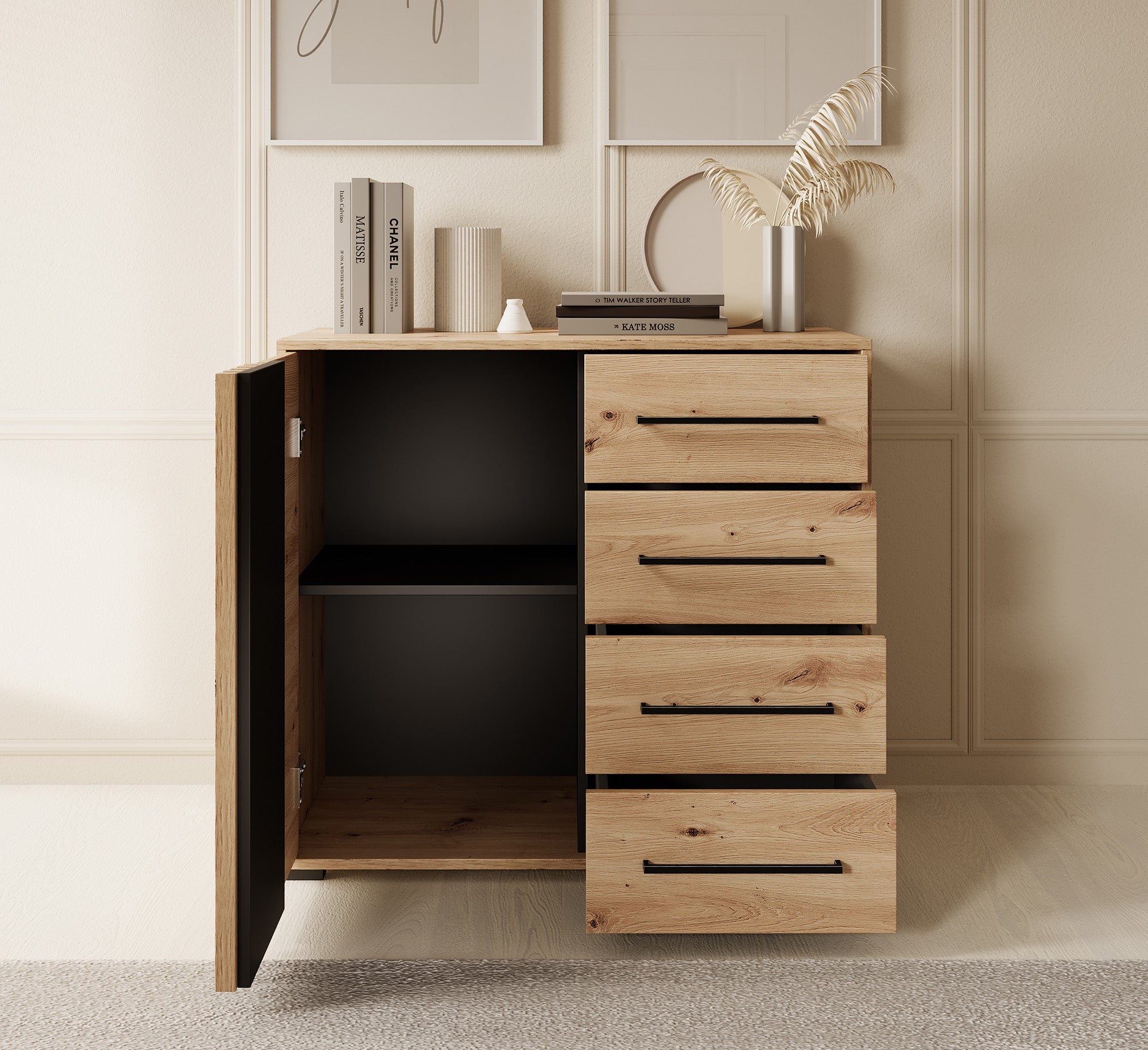 Adyson - Dressoir - Eiken - 93x40x82 cm