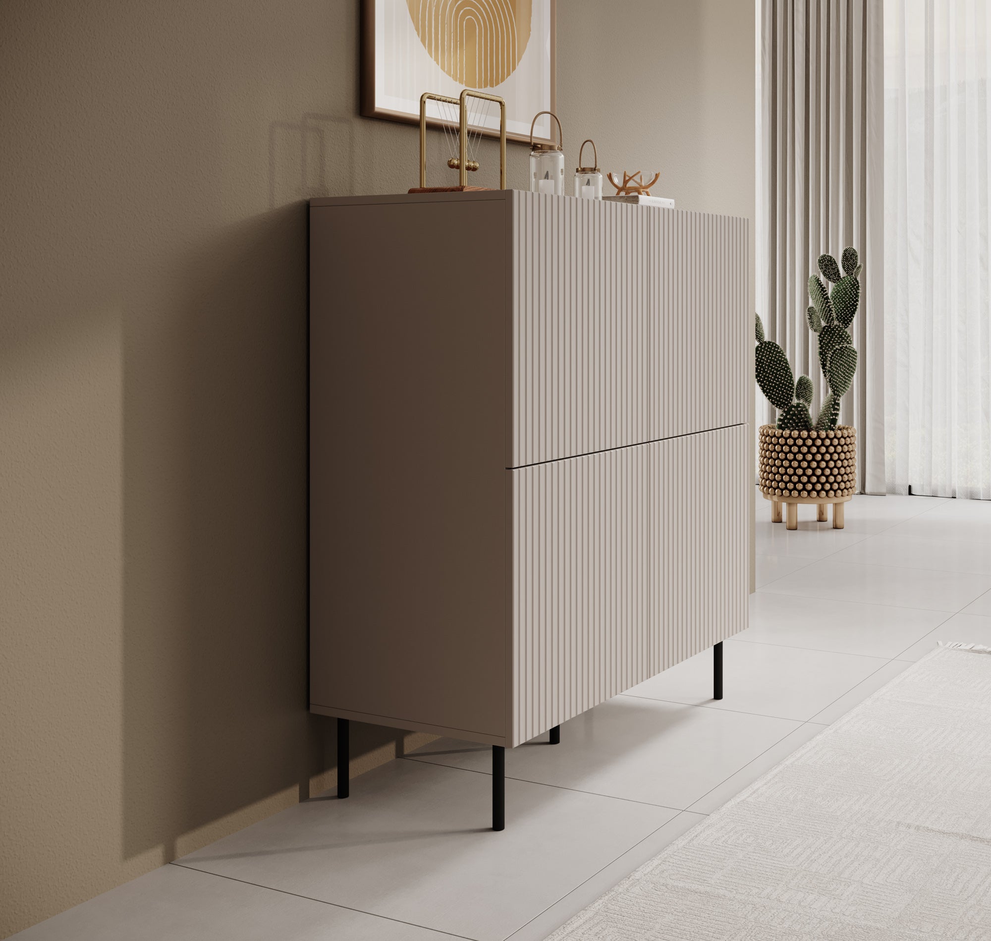 Alex - Dressoir - Beige - 101x42x106 cm