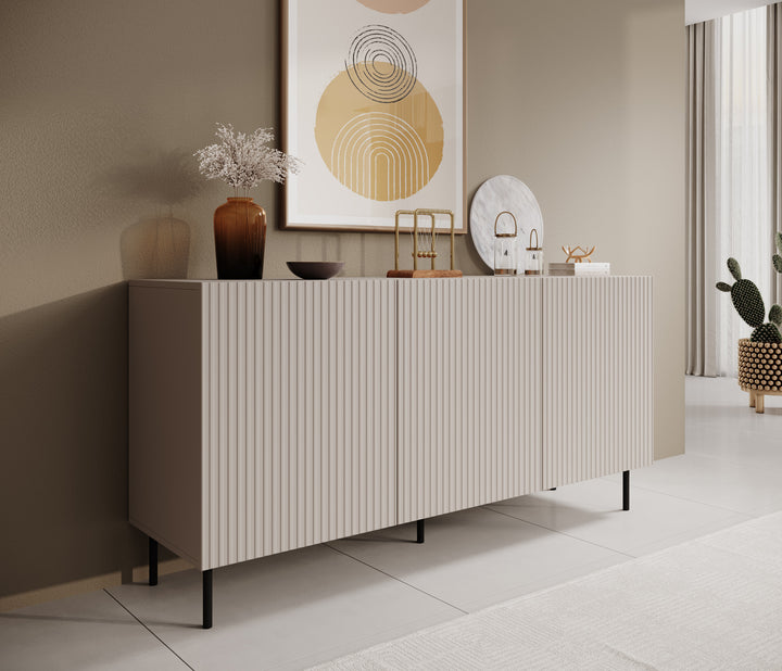 Alex - Dressoir - Beige - 156x42x76 cm