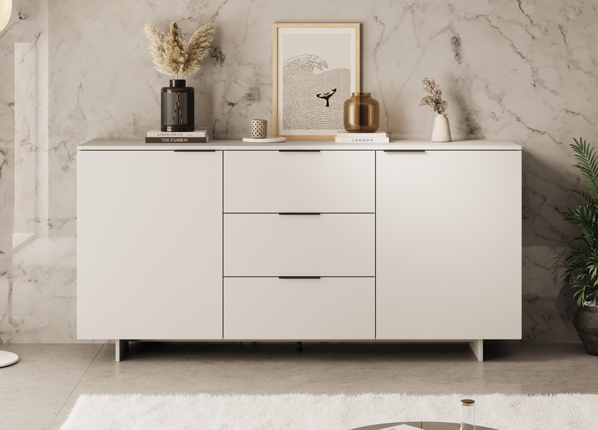 Ankara 2 - Dressoir - Beige - 180x42x90 cm