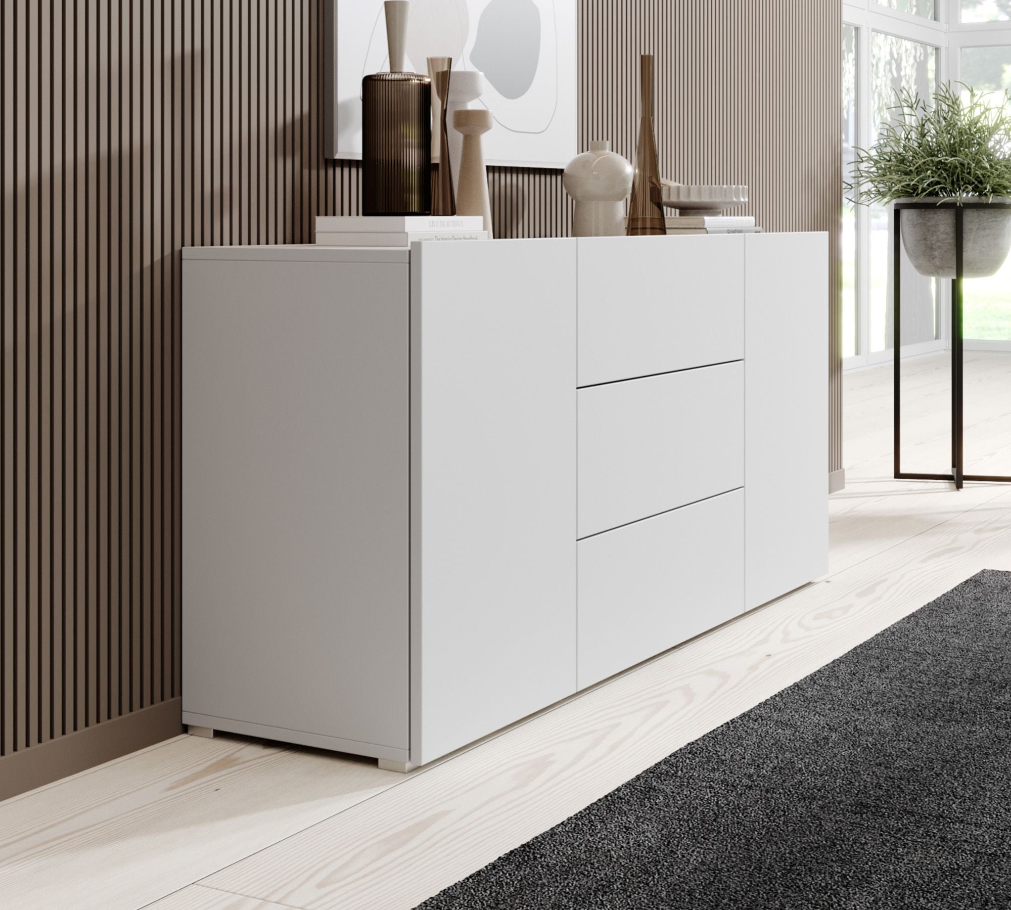 Asilento - Dressoir - Wit - 140x35x61 cm