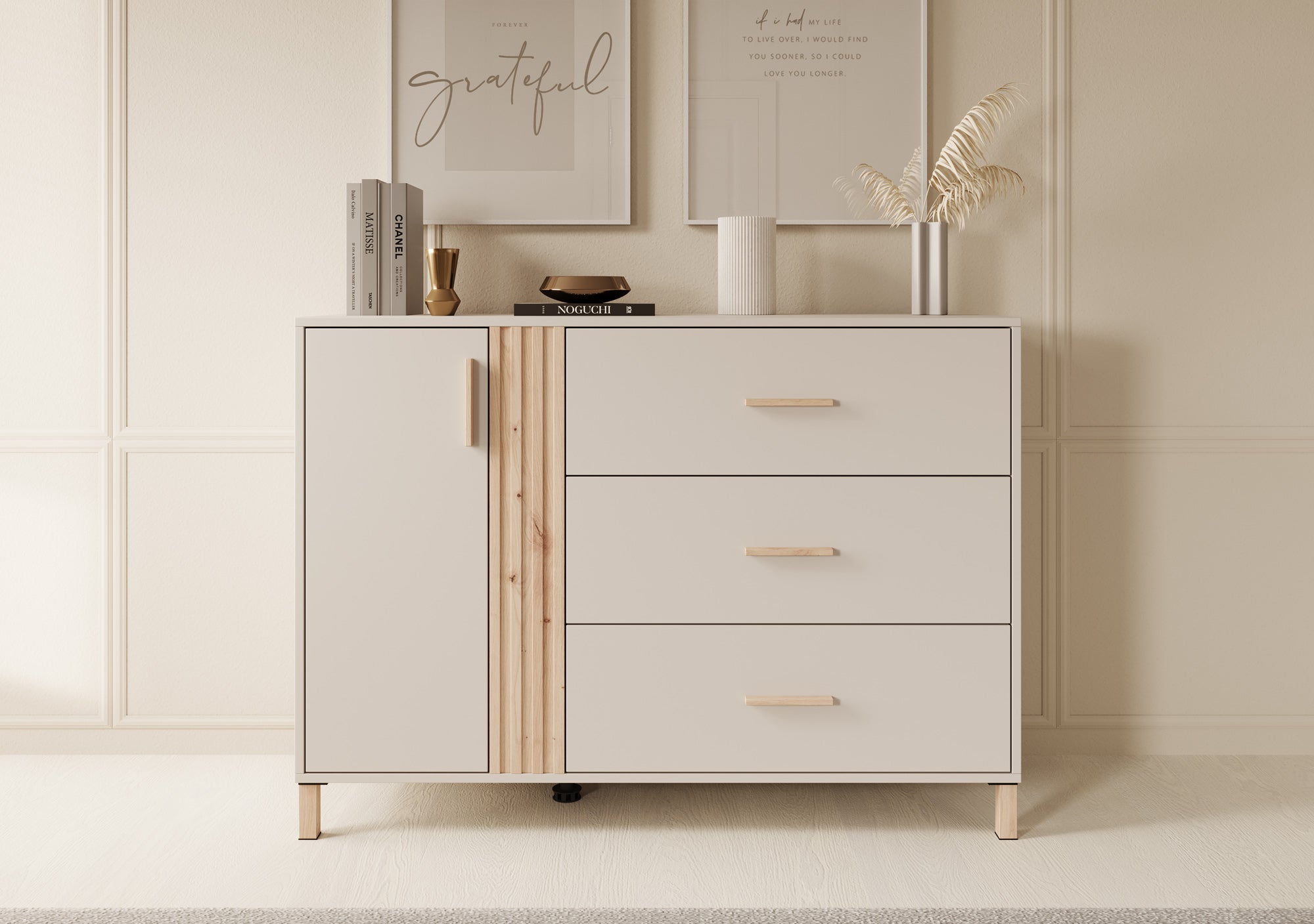 Bahia - Dressoir - Beige - 125x40x90 cm