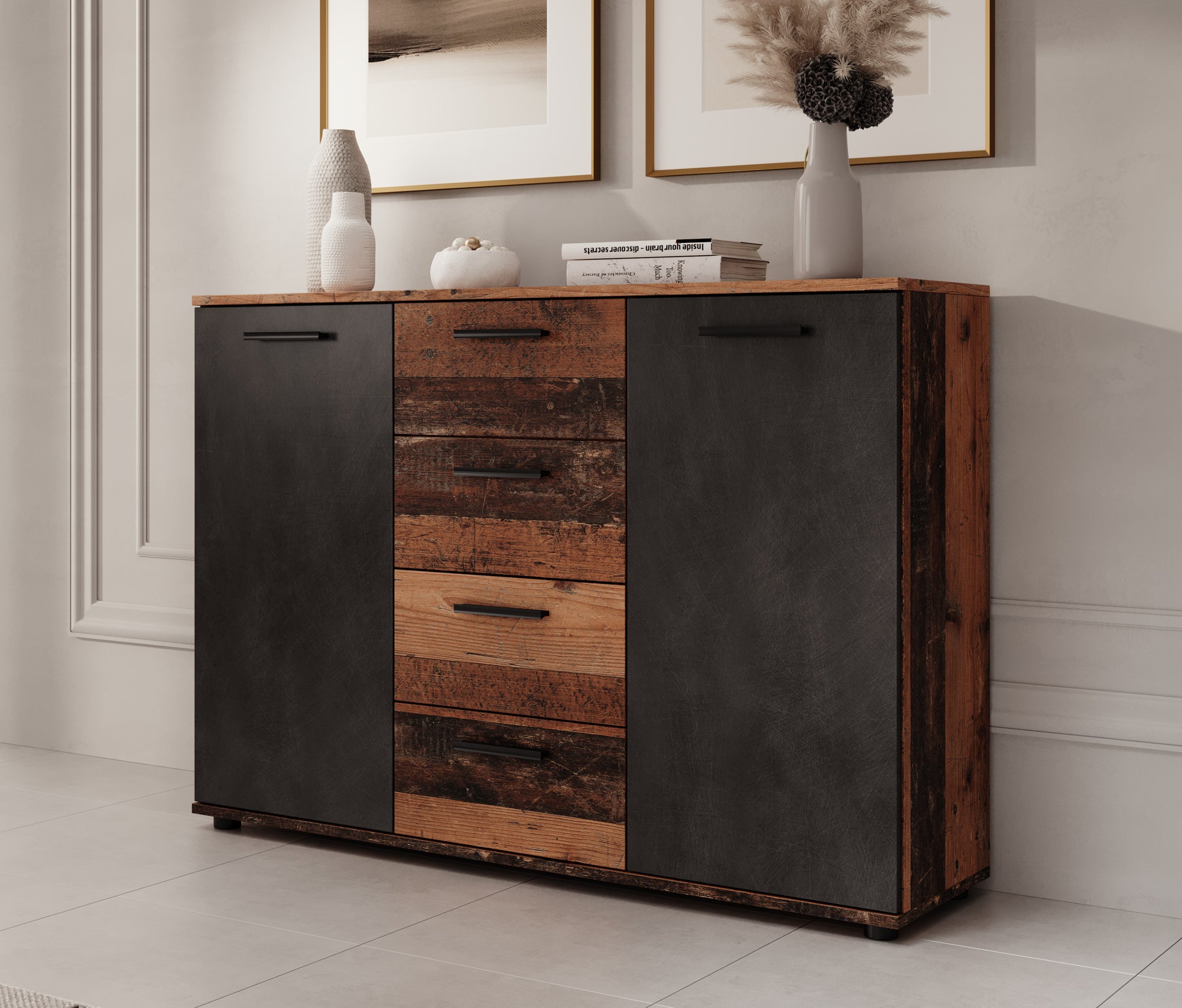 Bellini - Dressoir - Donker/old wood - 120x33x85 cm