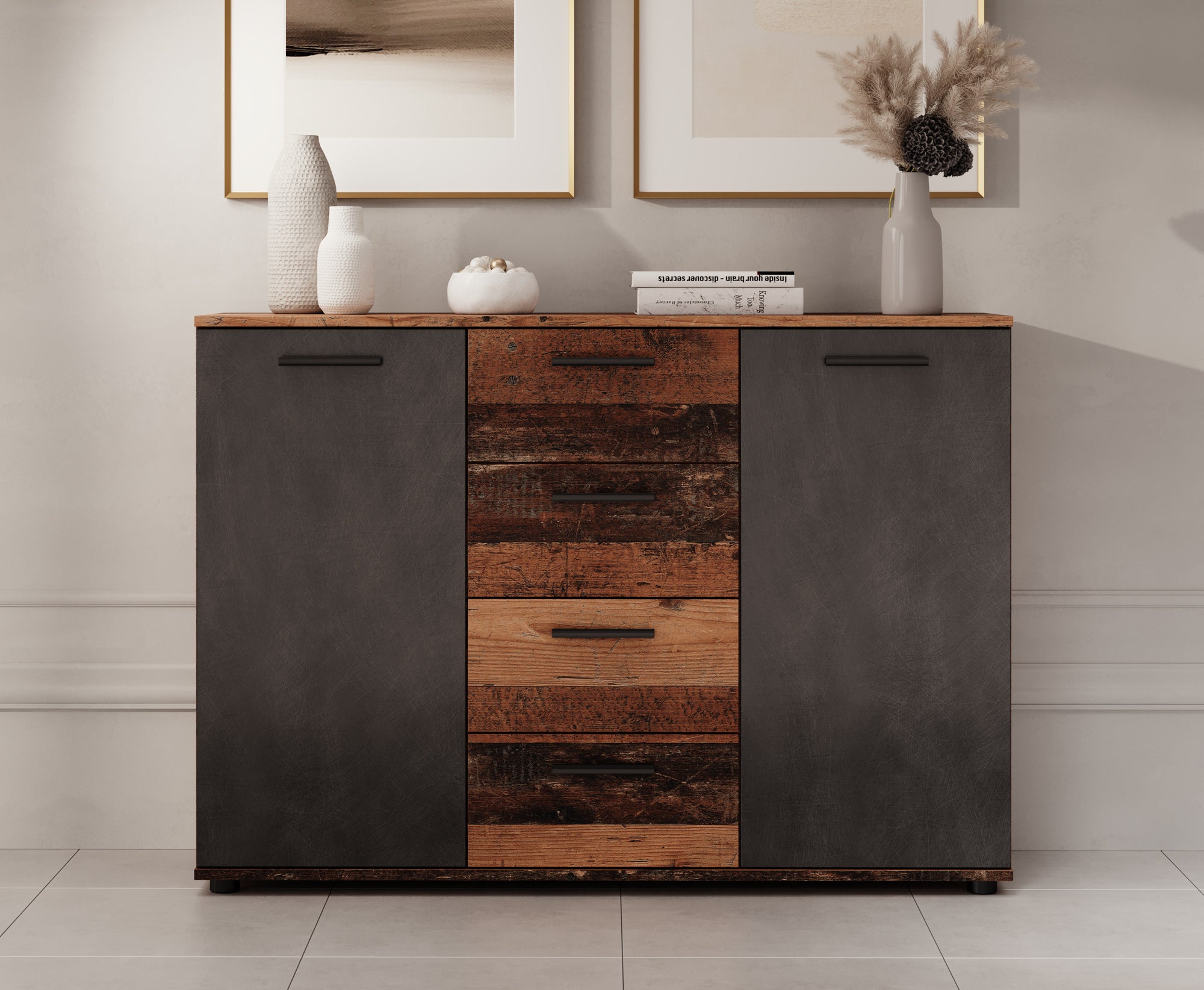 Bellini - Dressoir - Donker/old wood - 120x33x85 cm