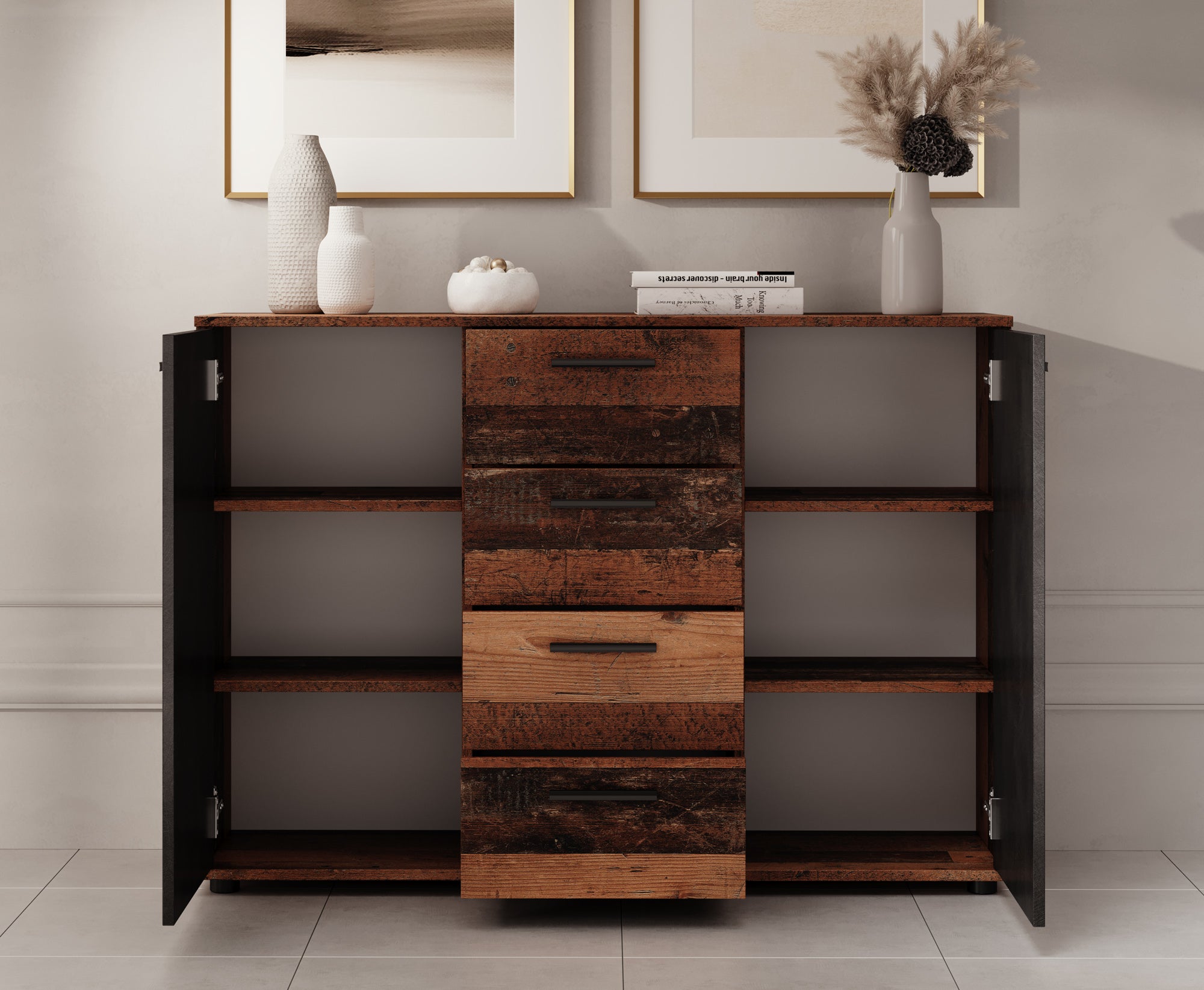 Bellini - Dressoir - Donker/old wood - 120x33x85 cm