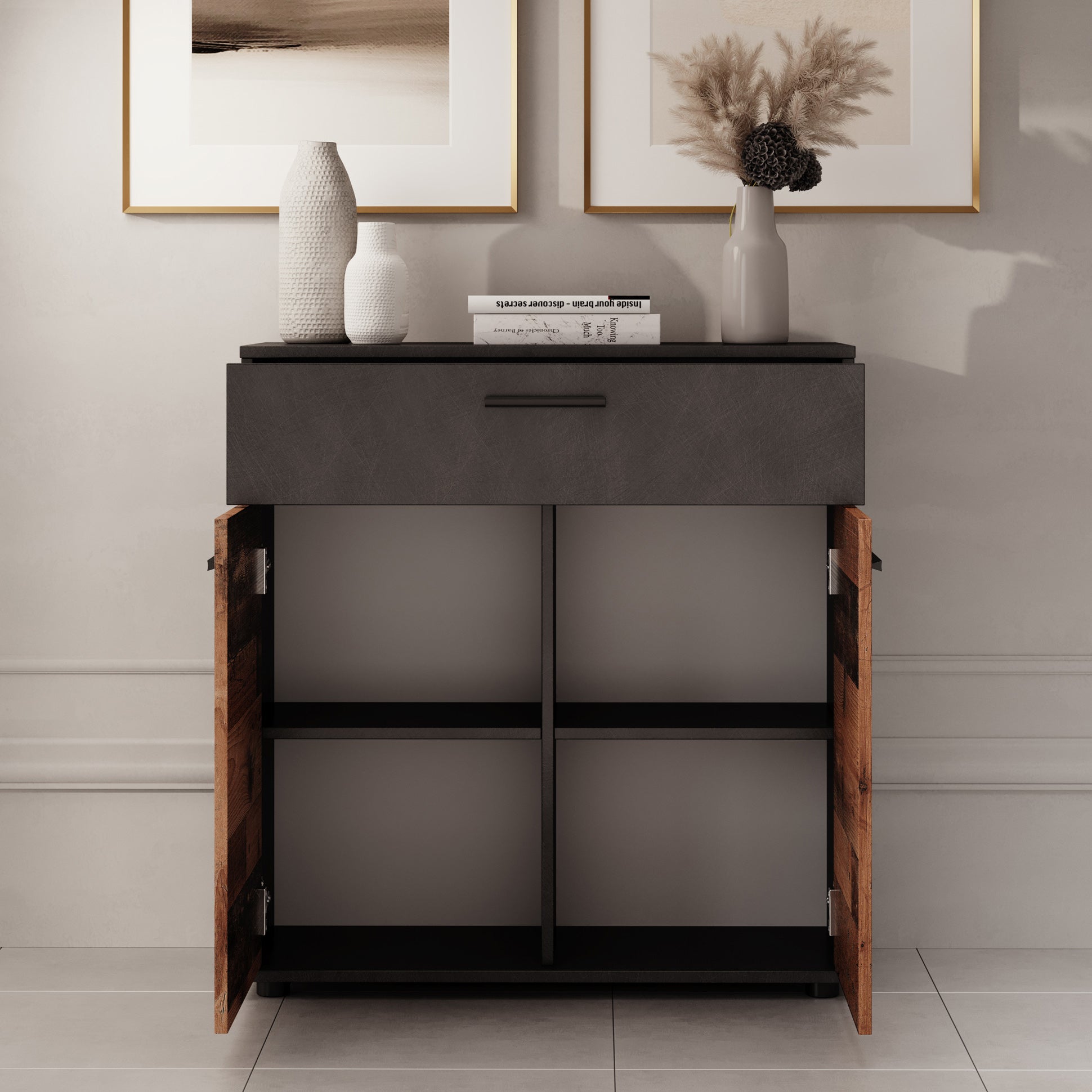 Bellini - Dressoir - Donker old wood - 80x33x85 cm
