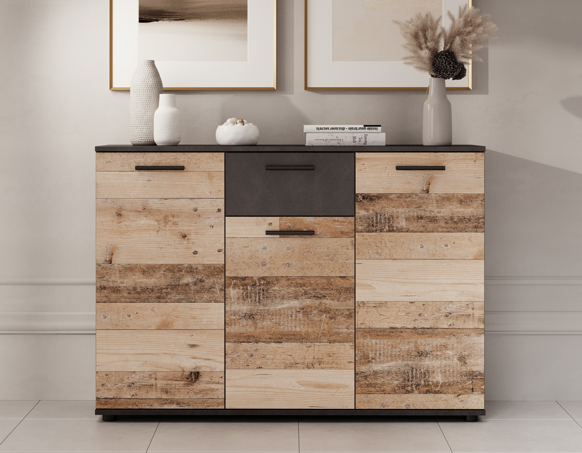 Bellini 2 - Dressoir - Licht/old wood - 120x33x85 cm