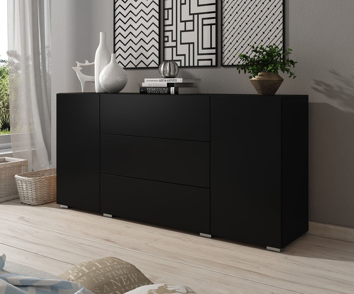 Bonzo - Dressoir - Zwart - 150x39x68 cm