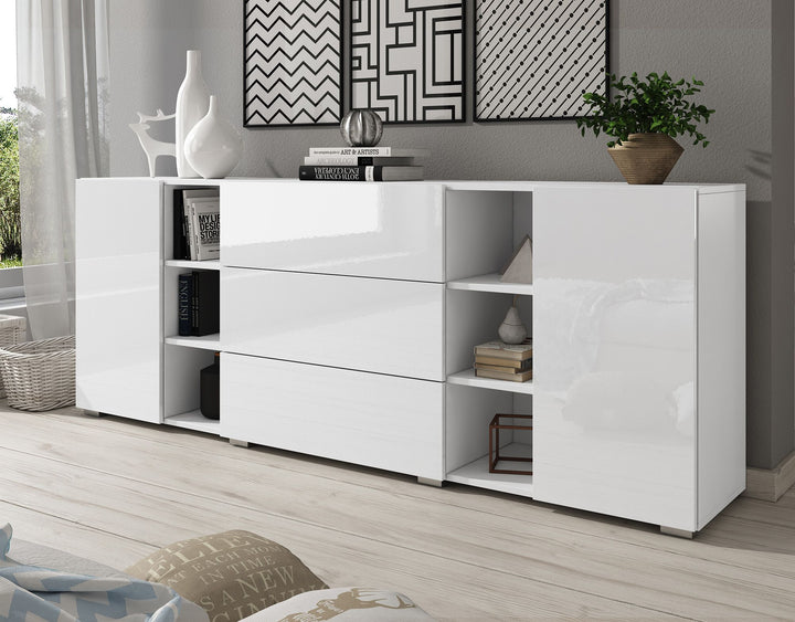 Bonzo - Dressoir - Wit - 190x39x68 cm