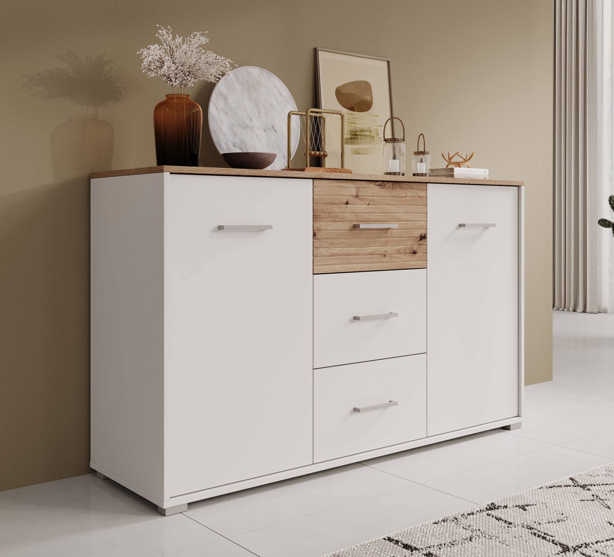Butcher - Dressoir - Wit - 138x40x82 cm