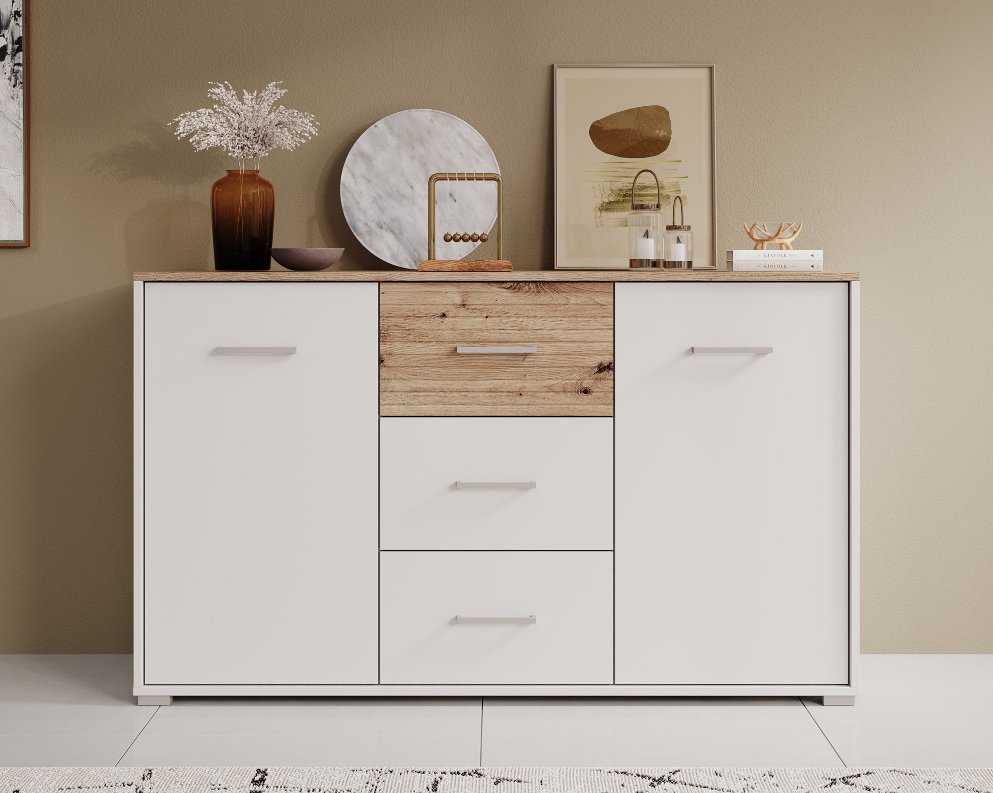 Butcher - Dressoir - Wit - 138x40x82 cm
