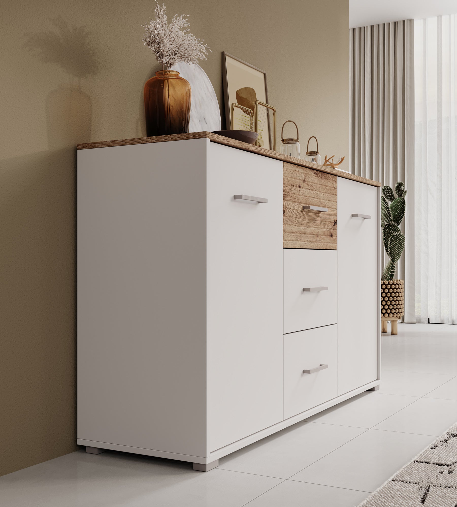 Butcher - Dressoir - Wit - 138x40x82 cm