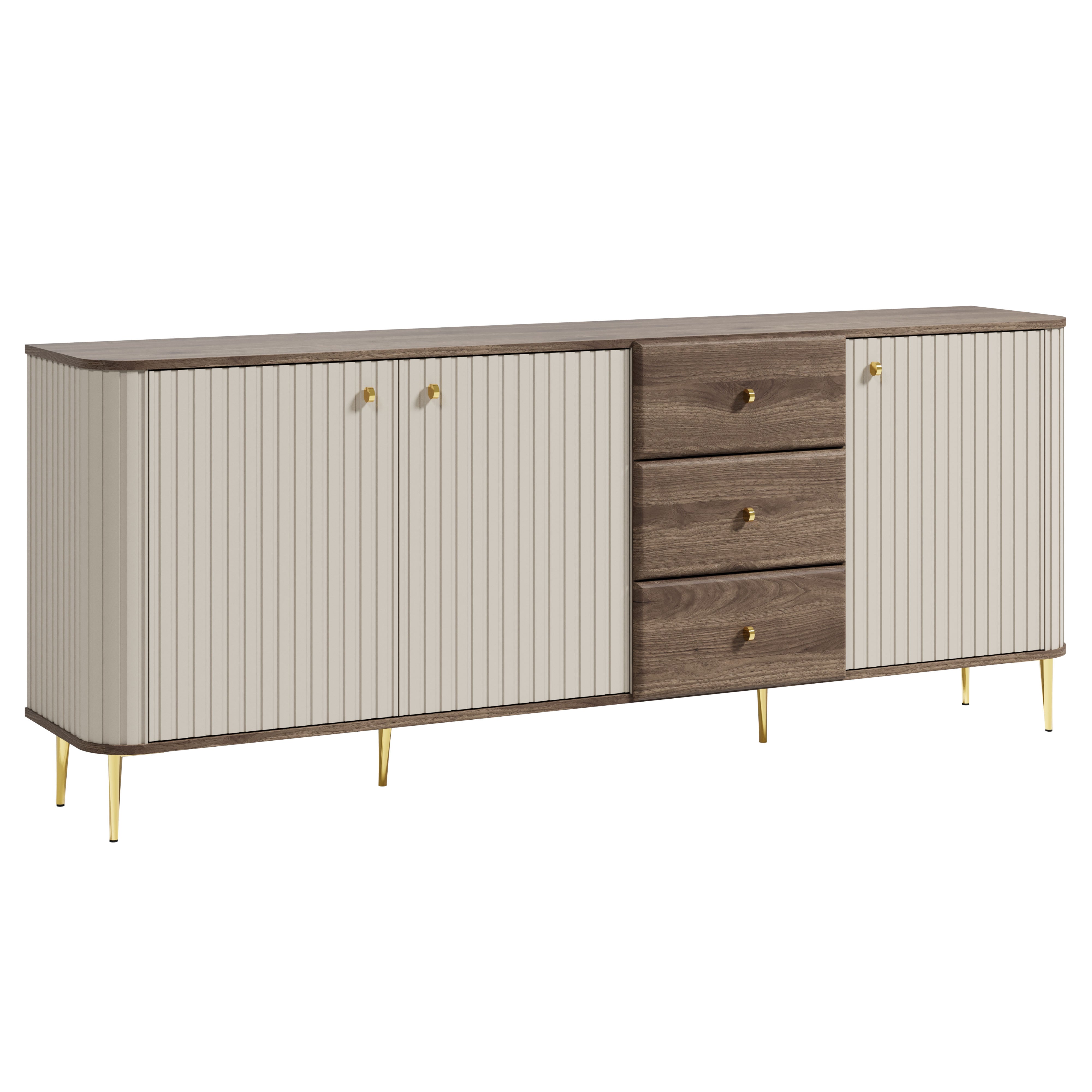 Concorde - Dressoir - Beige - 200x38x80 cm