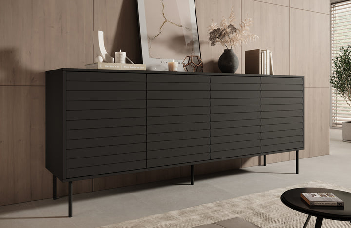 Cordoba - Dressoir - Zwart - 200x40x81 cm