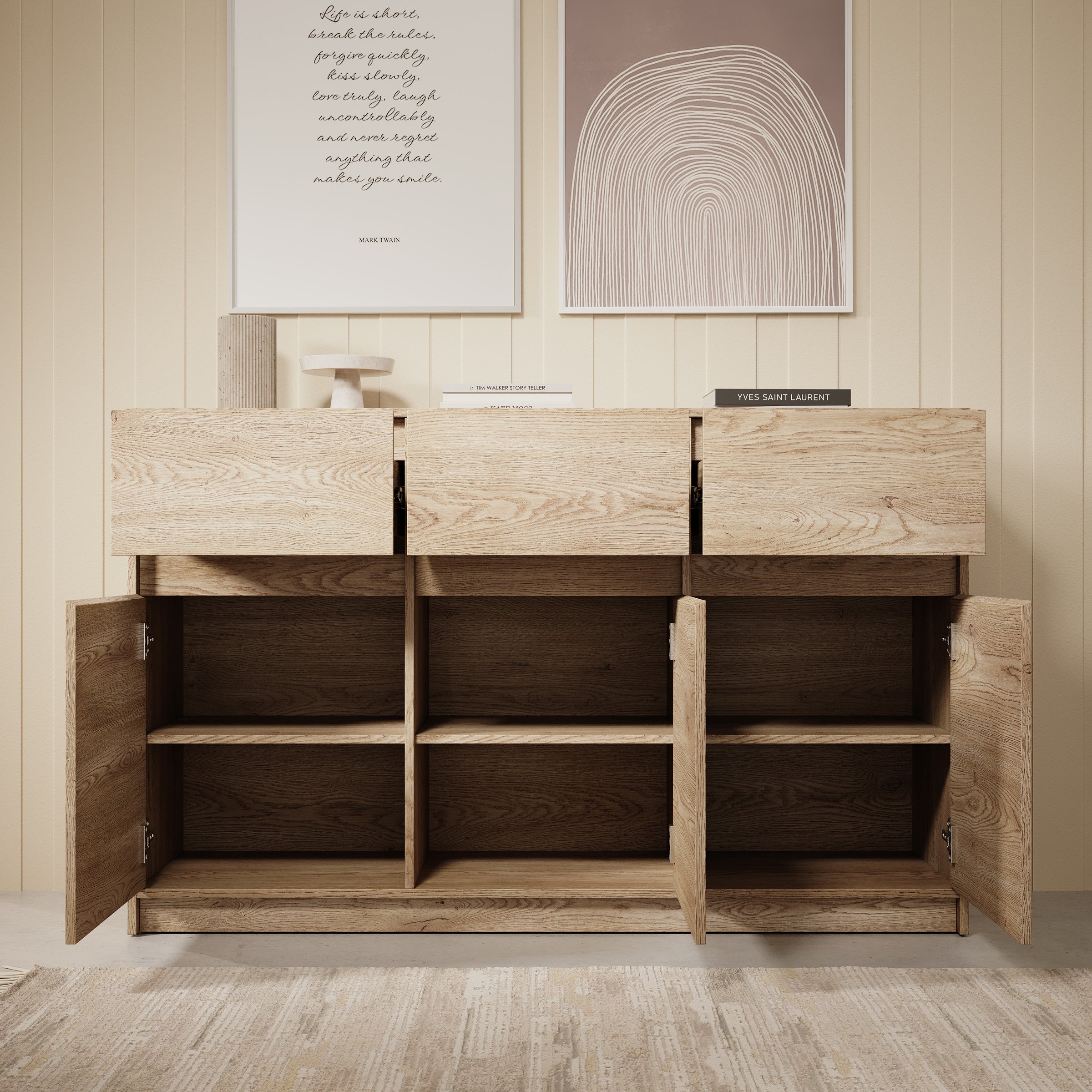 Cuarto 2 - Dressoir - Eiken - 138x40x87 cm