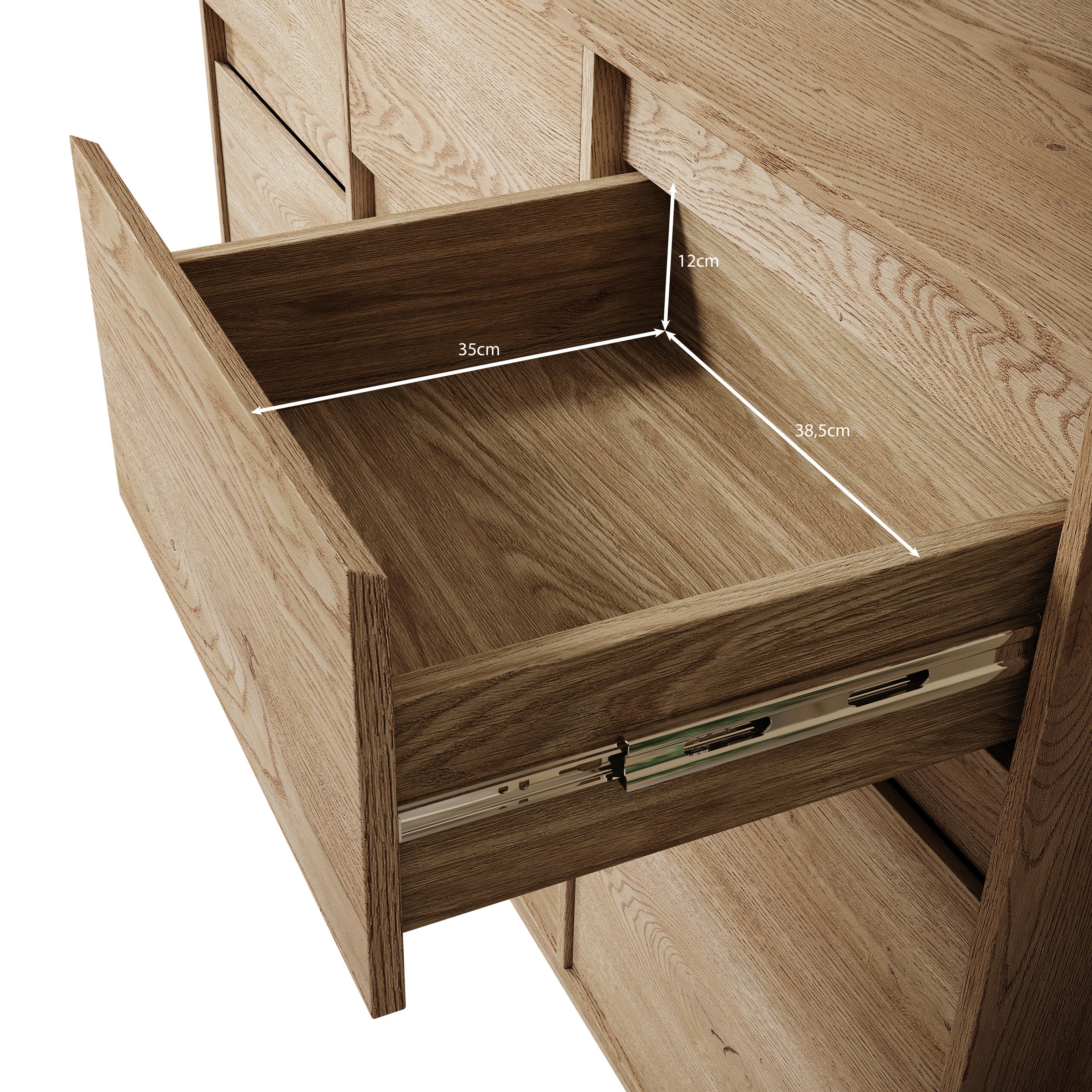 Cuarto 2 - Dressoir - Eiken - 138x40x87 cm