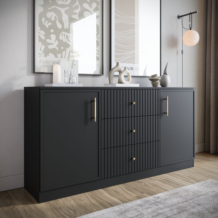 Dream - Dressoir - Zwart - 160x38x80 cm