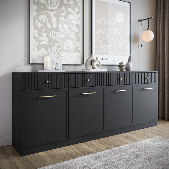 Dream - Dressoir - Zwart - 200x38x80 cm