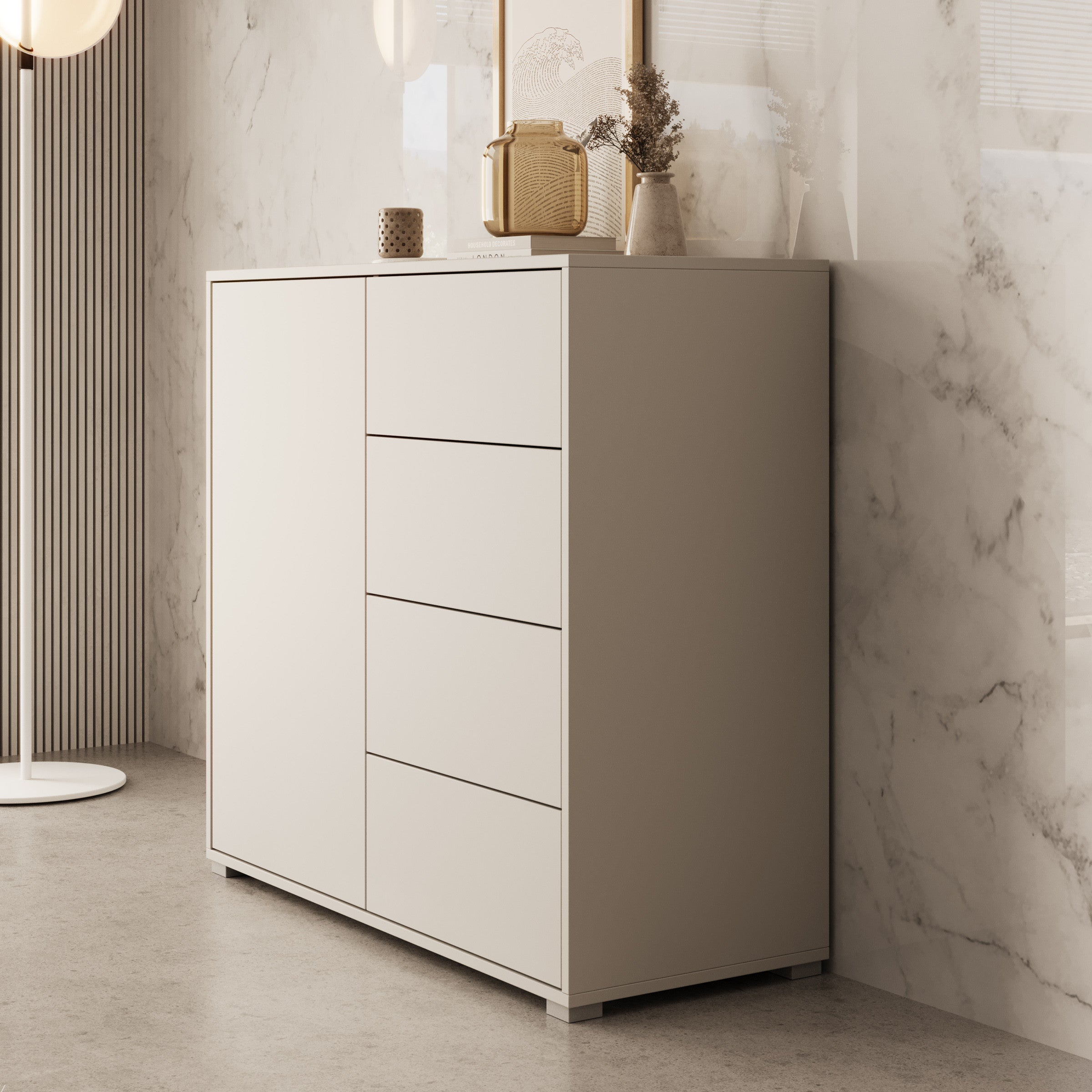 Gideon - Dressoir - Beige - 100x41x93 cm