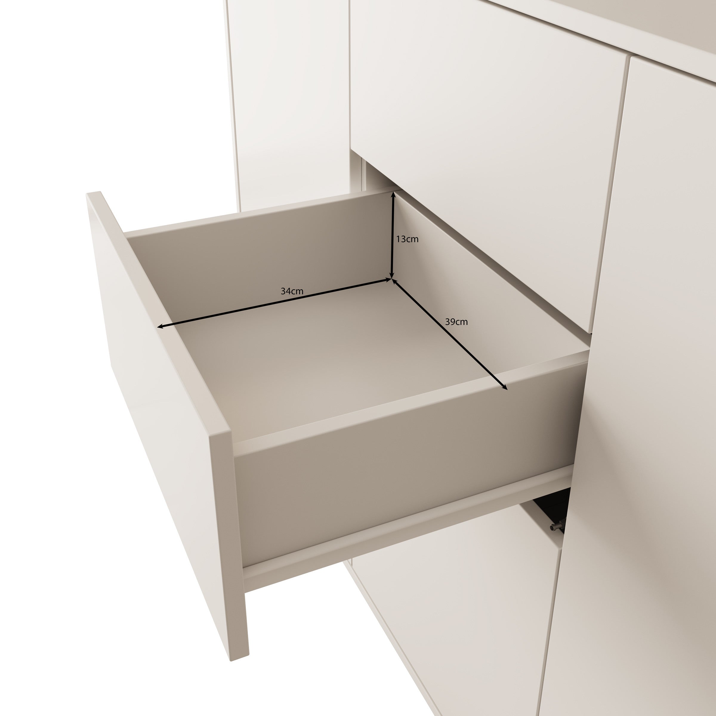 Gideon - Dressoir - Wit - 141x41x93 cm