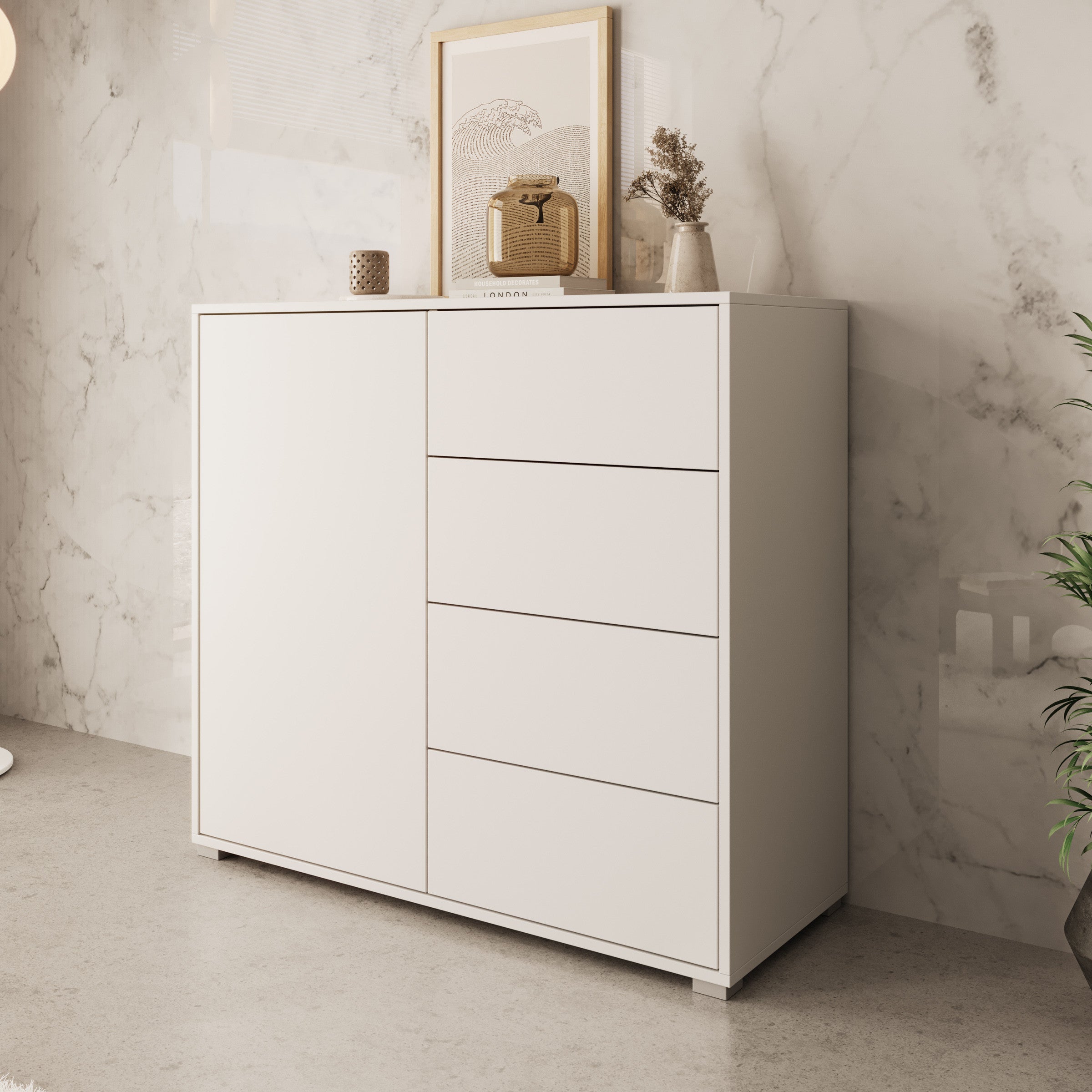 Gideon - Dressoir - Wit - 100x41x93 cm