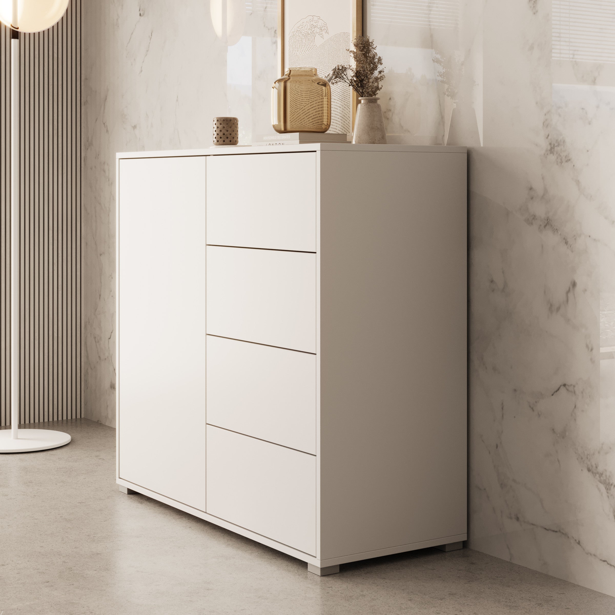 Gideon - Dressoir - Wit - 100x41x93 cm