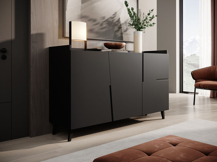 Glory - Dressoir - Zwart - 150x42x90 cm