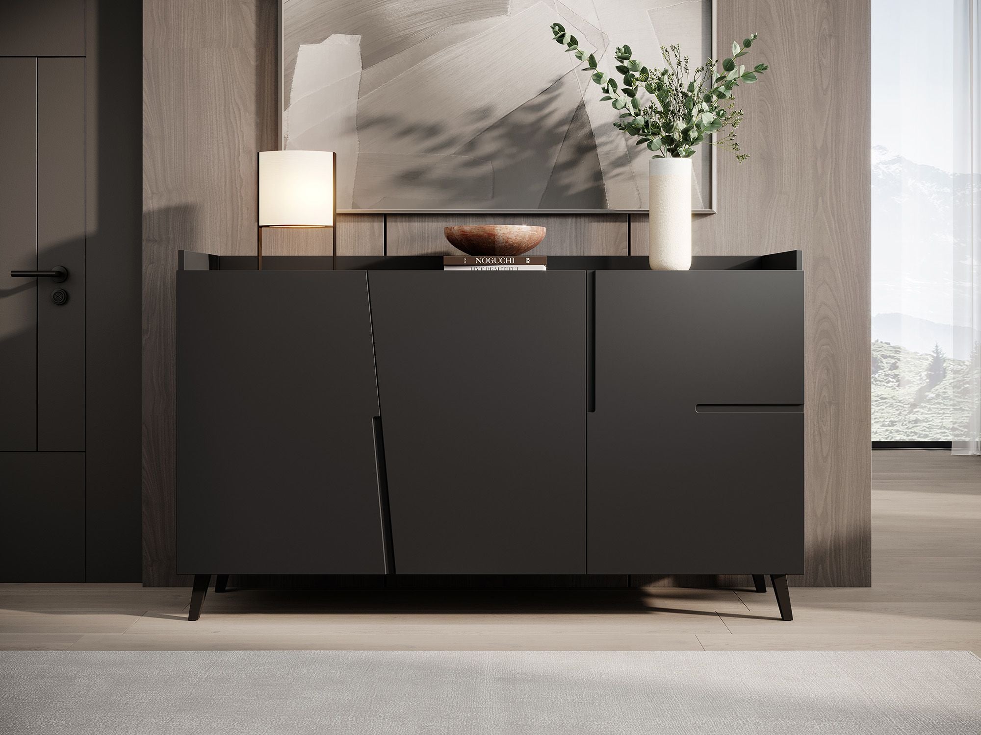 Glory - Dressoir - Zwart - 150x42x90 cm