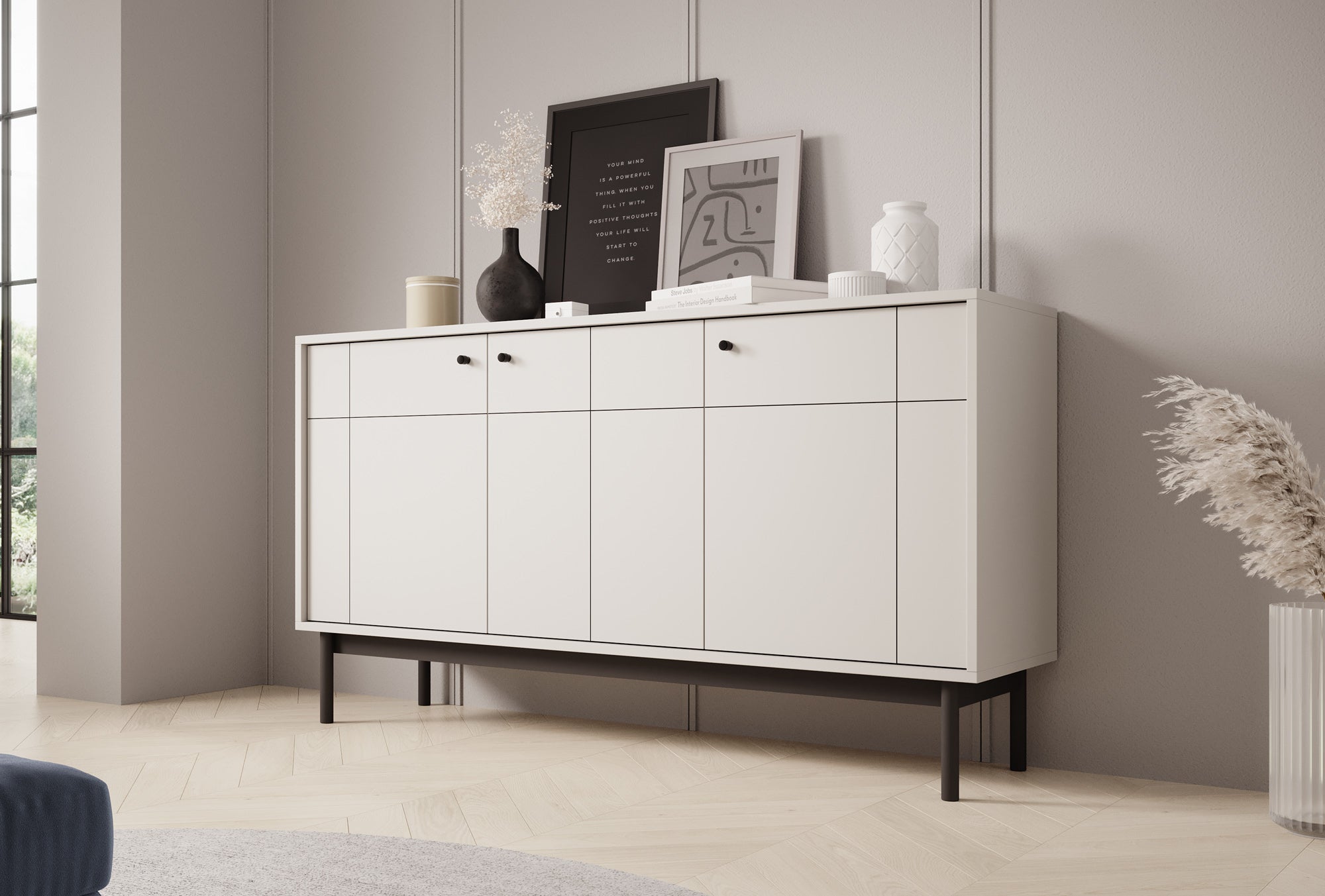 Jules - Dressoir - Beige - 154x39x84 cm