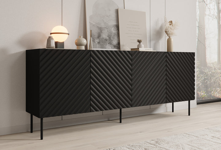Laguna - Dressoir - Zwart - 200x40x80 cm