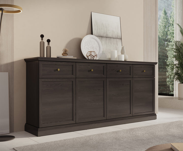 Leroy - Dressoir - Zwart - 193x40x86 cm