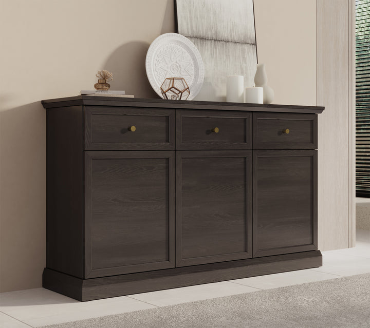 Leroy - Dressoir - Zwart - 146x40x86 cm