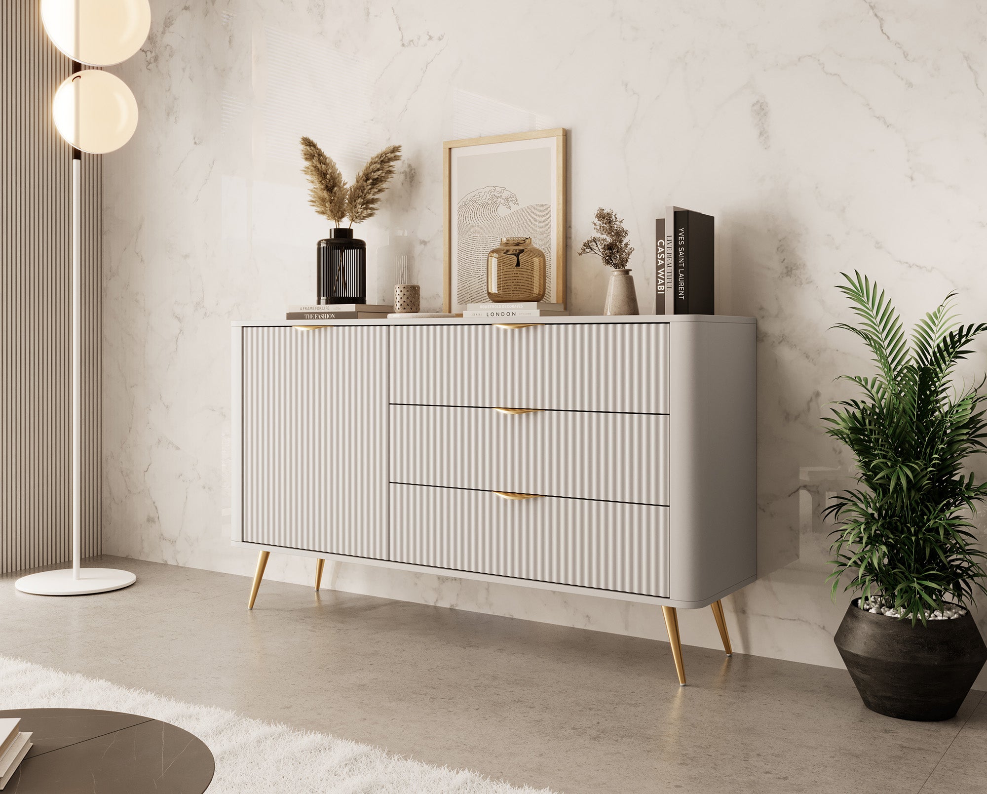 Lima - Dressoir - Beige - 138x38x81 cm