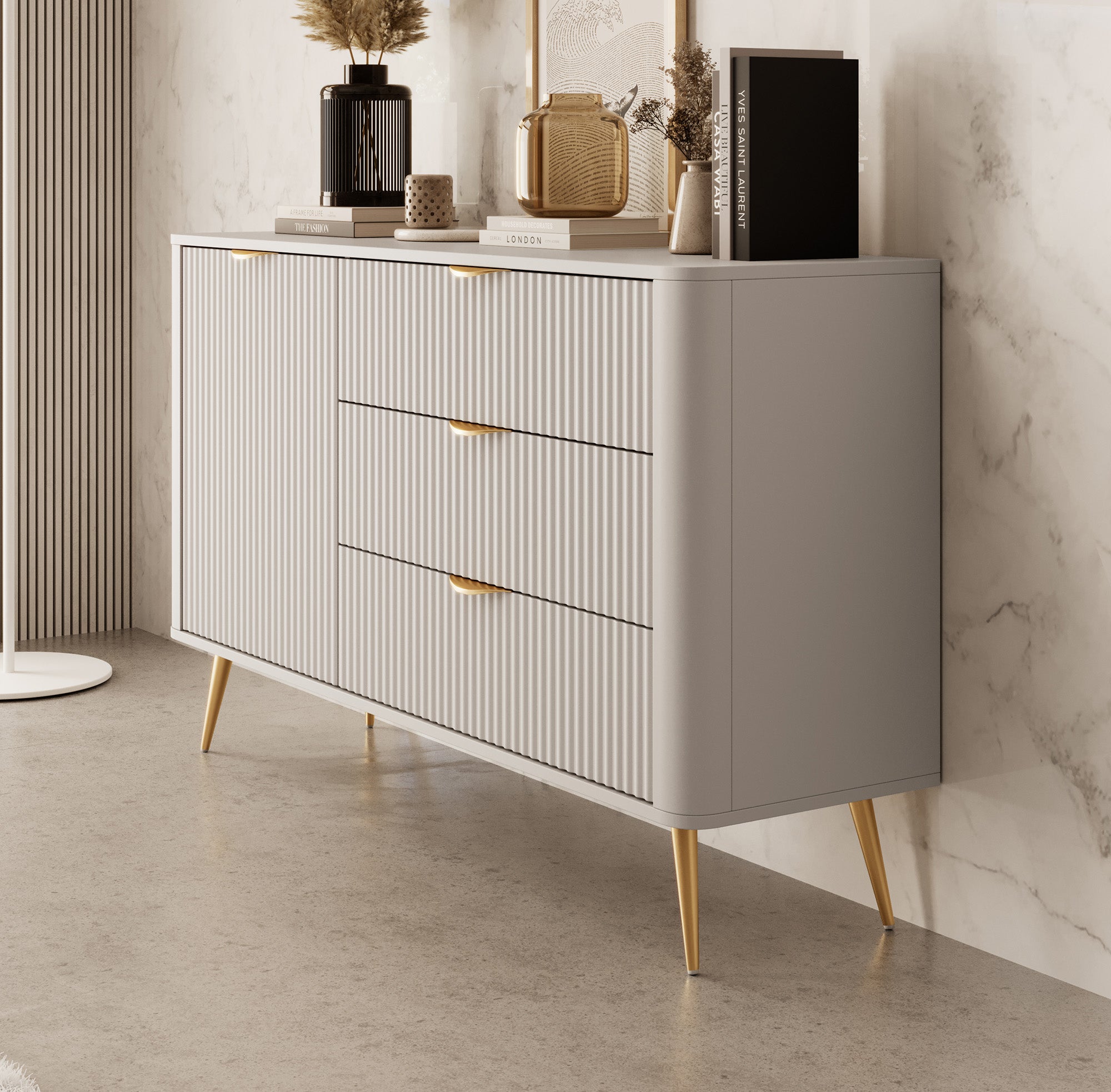 Lima - Dressoir - Beige - 138x38x81 cm