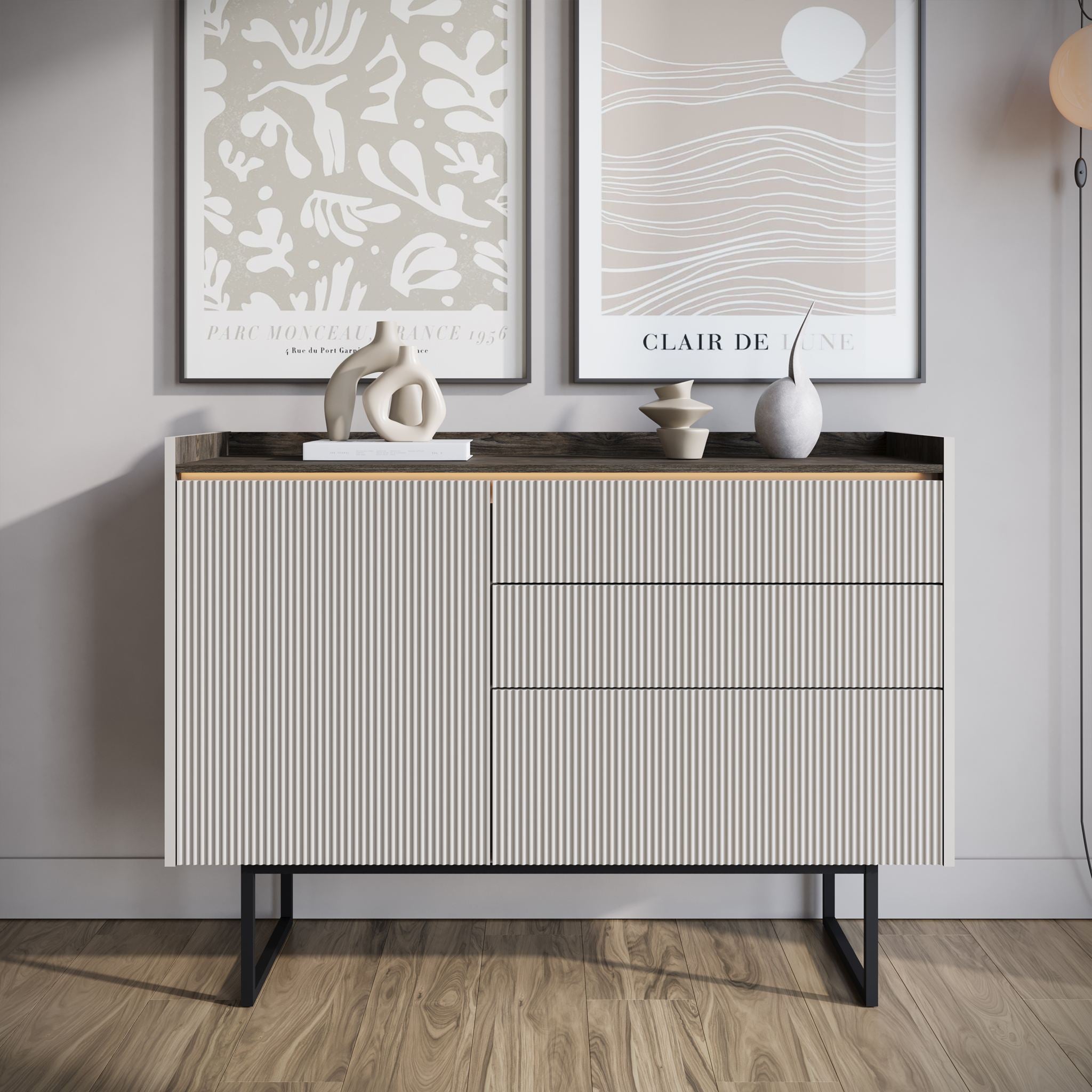 Linq - Dressoir - Beige - 118x40x86 cm