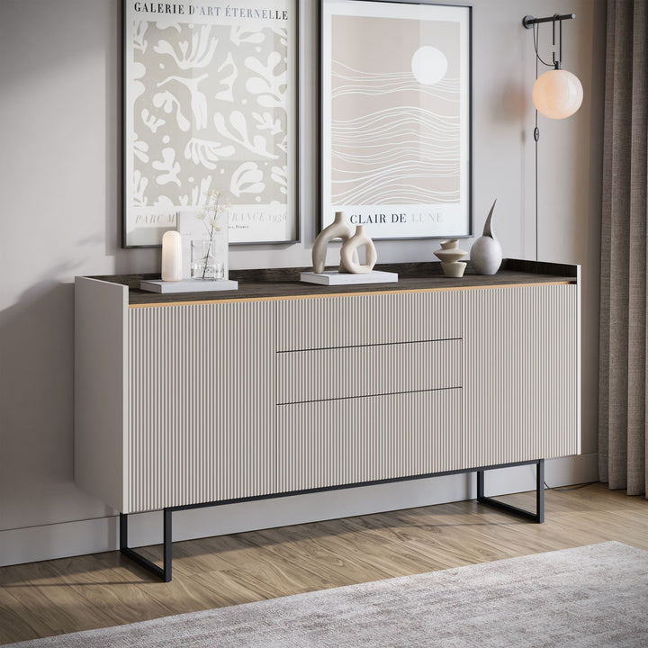 Linq - Dressoir - Beige - 166x40x86 cm