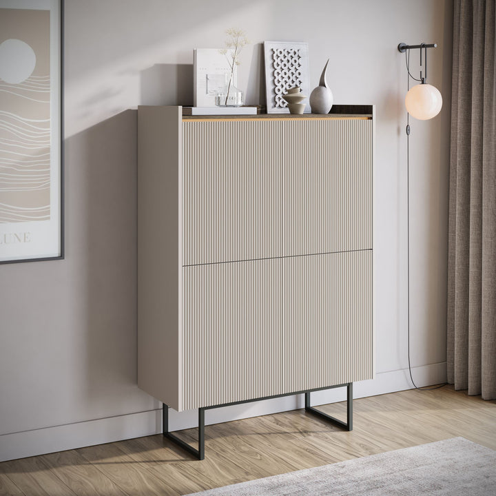 Linq - Dressoir - Beige - 98x40x144 cm