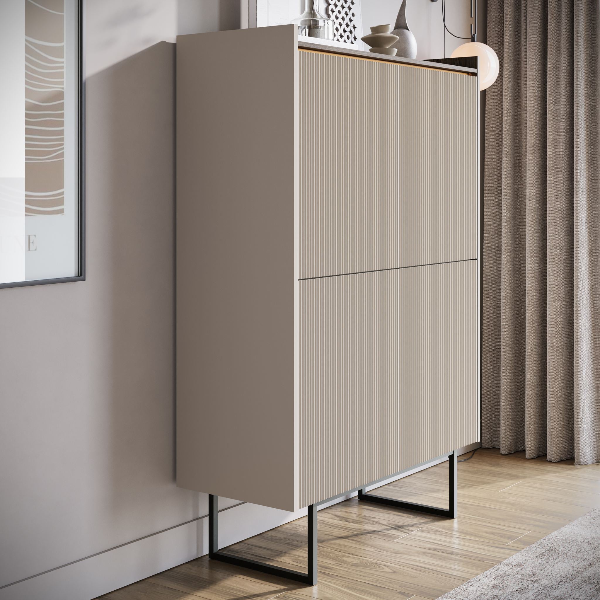 Linq - Dressoir - Beige - 98x40x144 cm