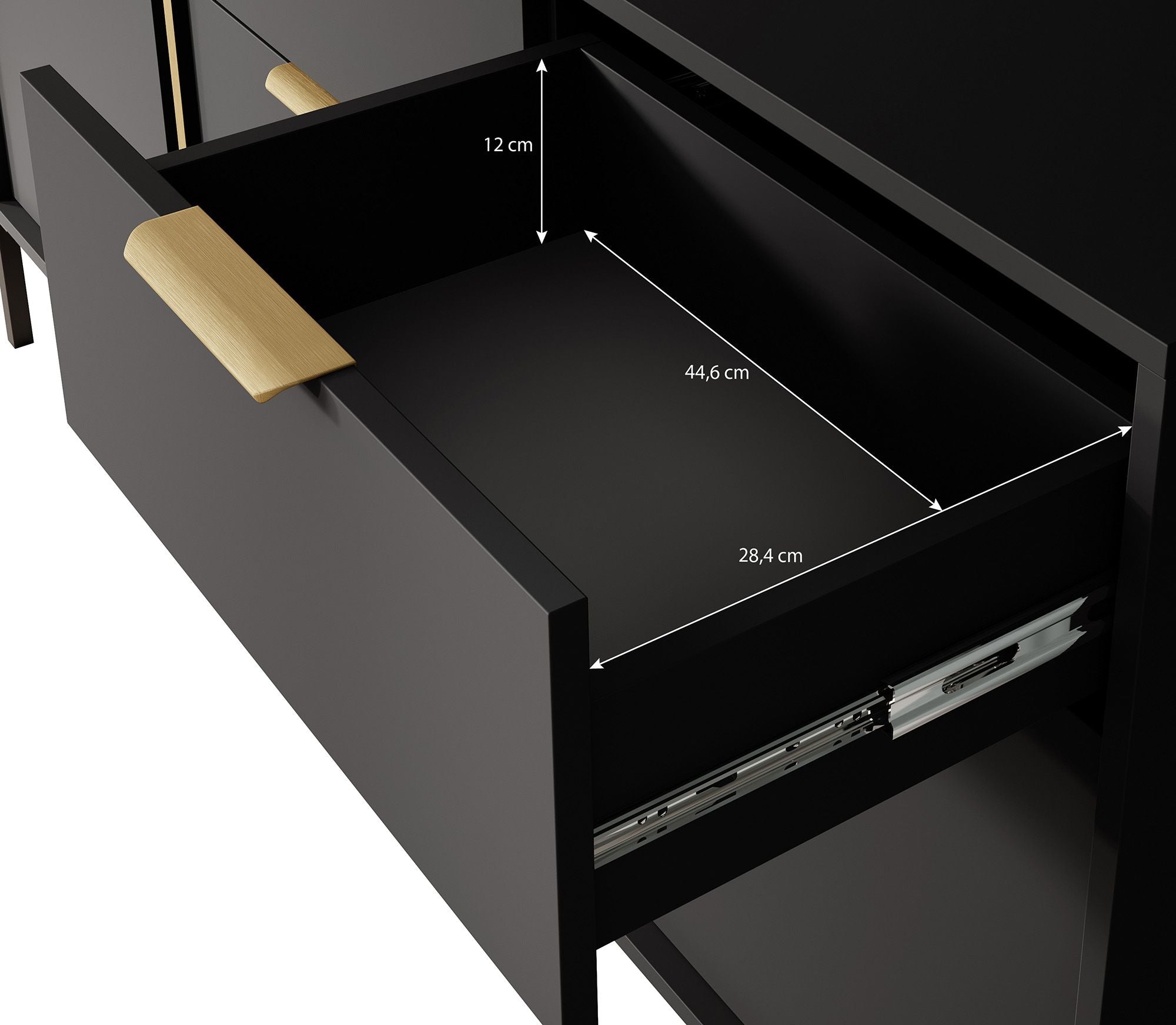 Loren - Dressoir - Antraciet - 153x40x81 cm