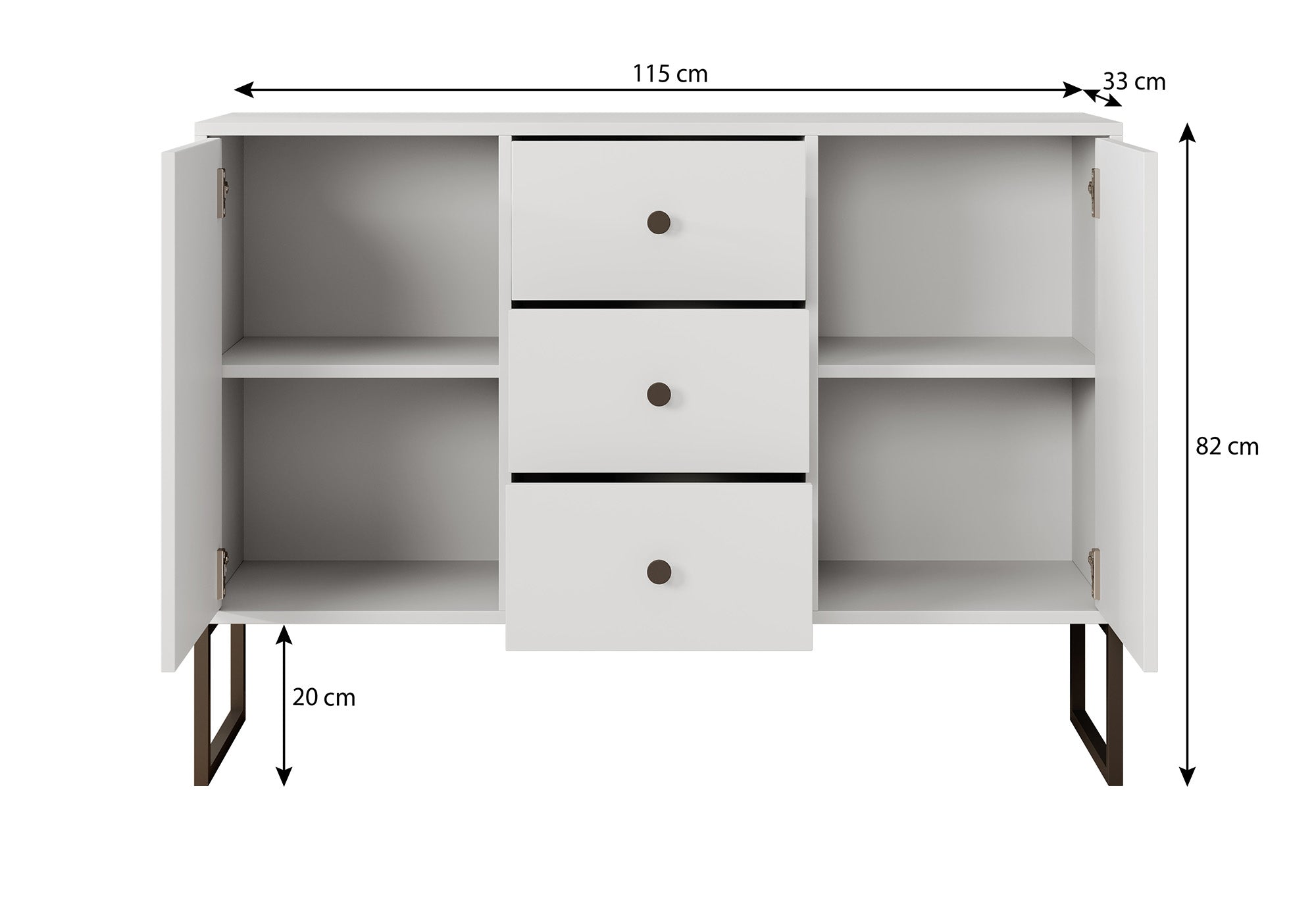Lyndall 2 - Dressoir - Beige - 115x33x82 cm