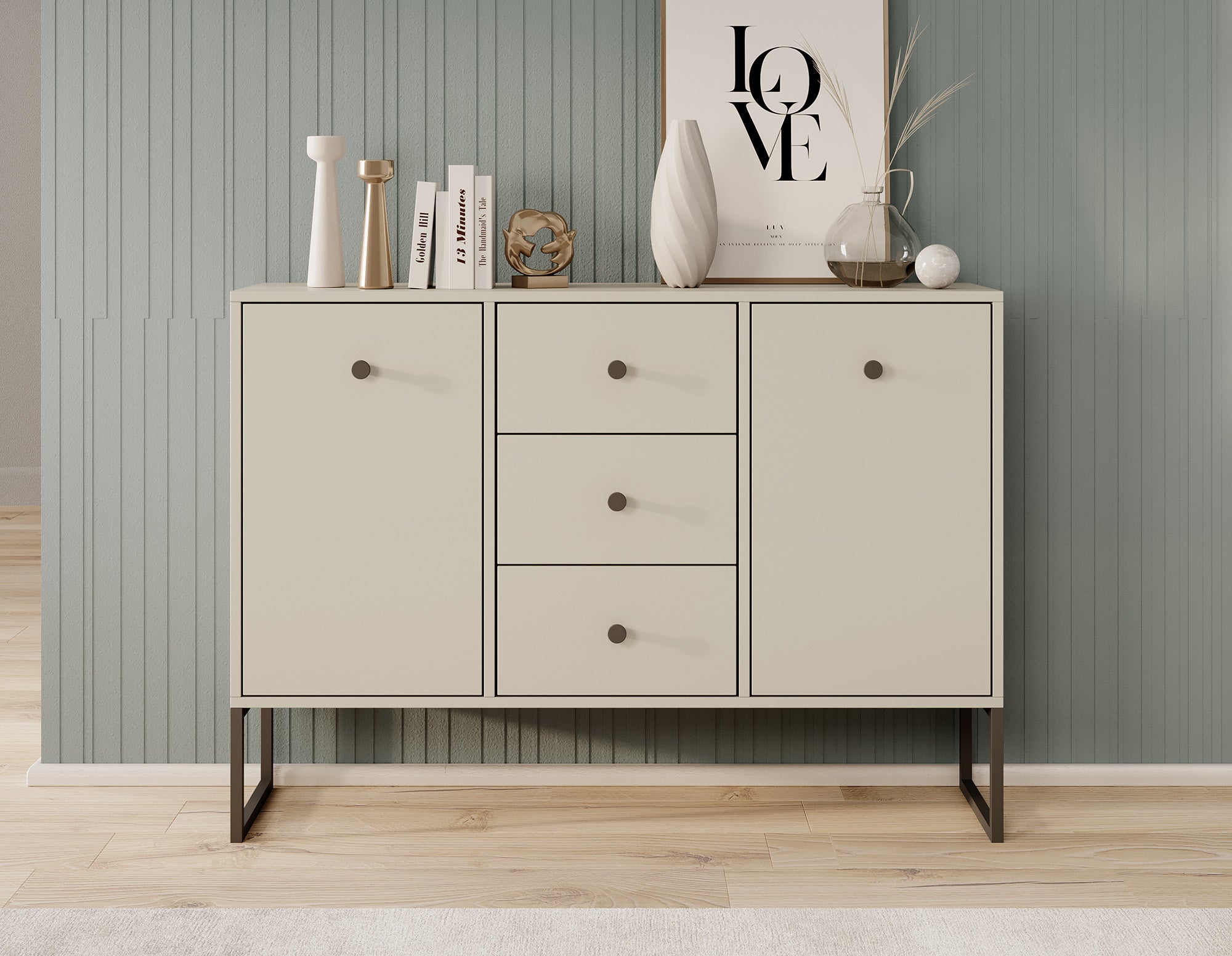 Lyndall 2 - Dressoir - Beige - 115x33x82 cm