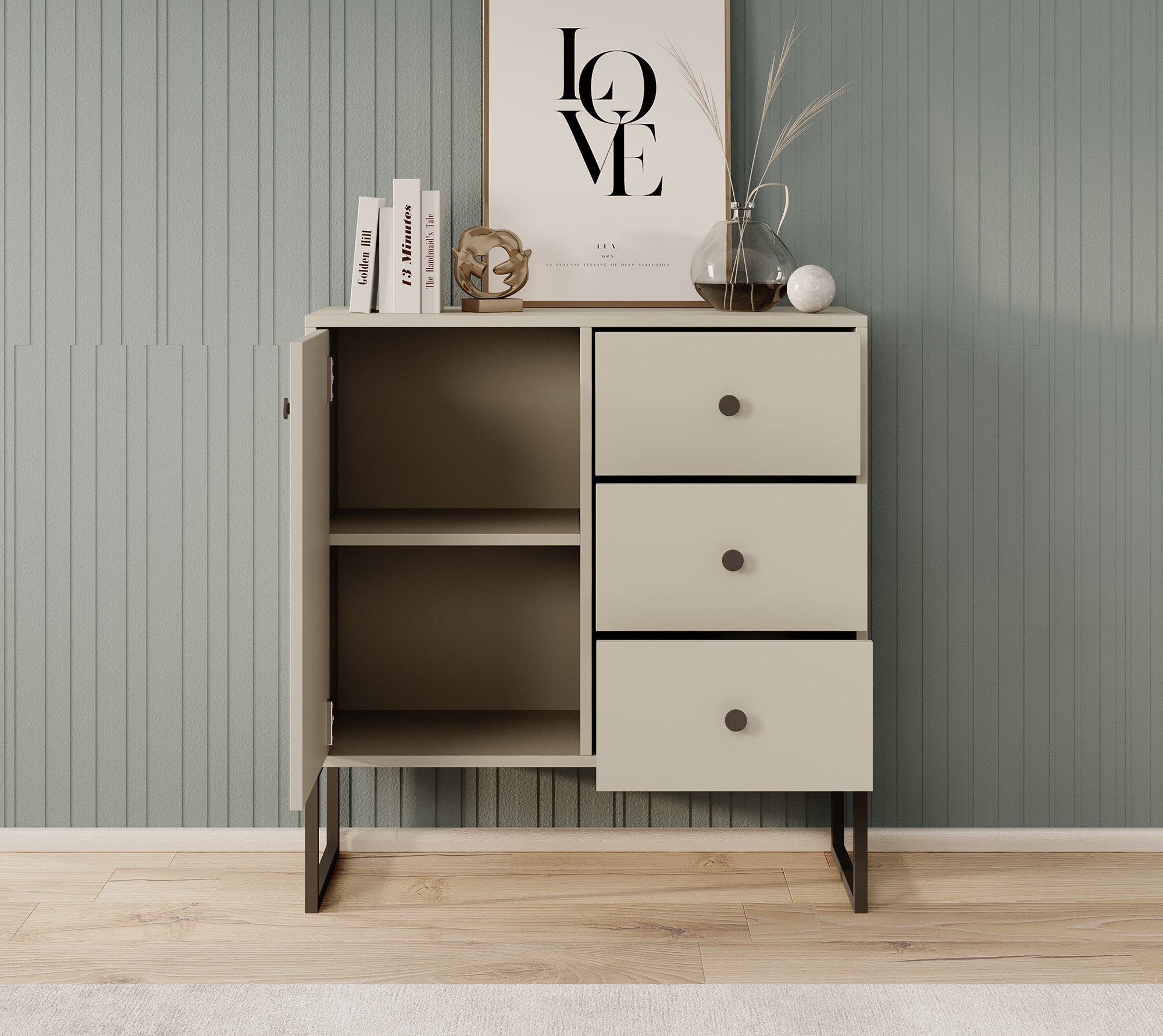 Lyndall 2 - Dressoir - Beige - 77x33x82 cm
